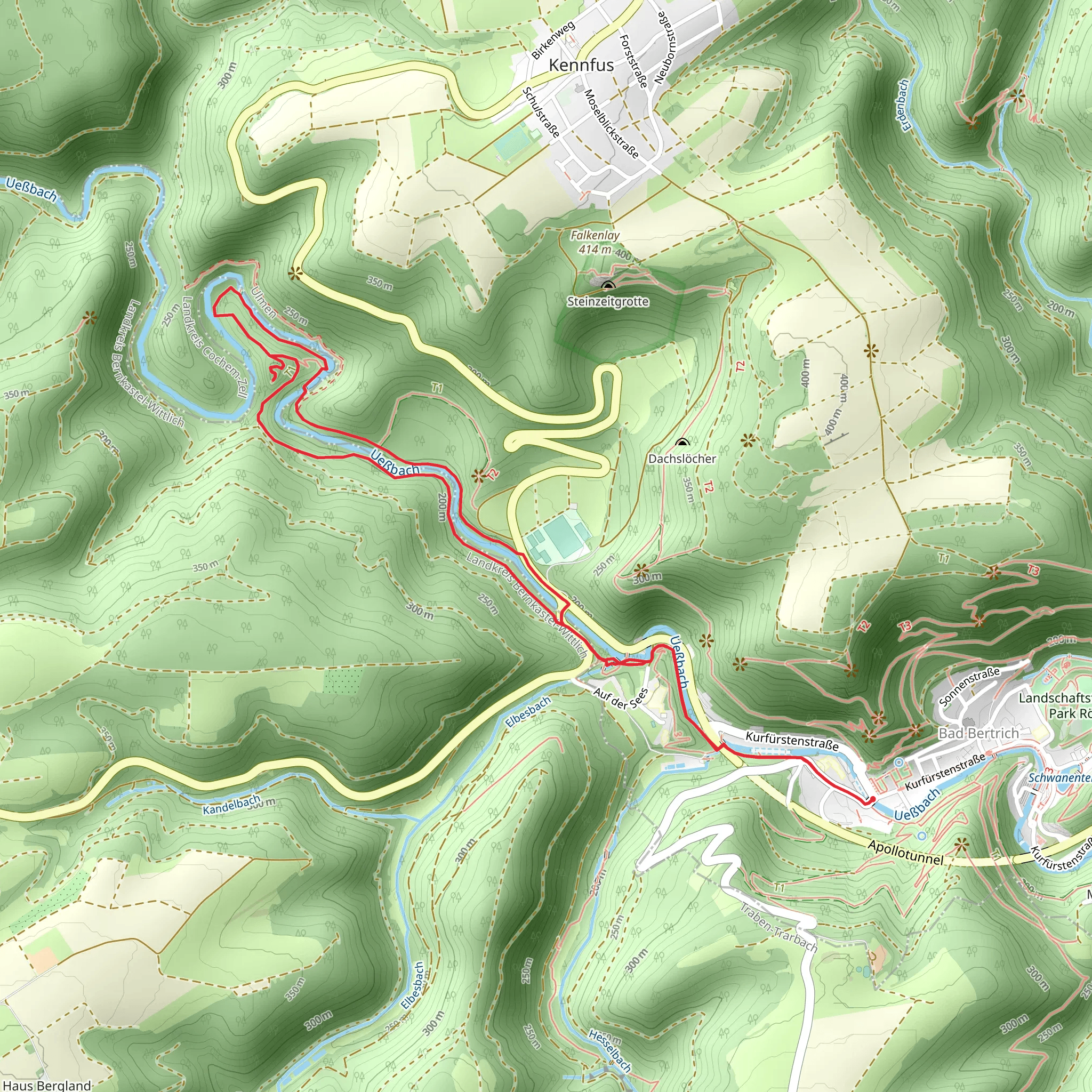 Ueßbach and Steffenswarte via Eifel Camino mobile static map