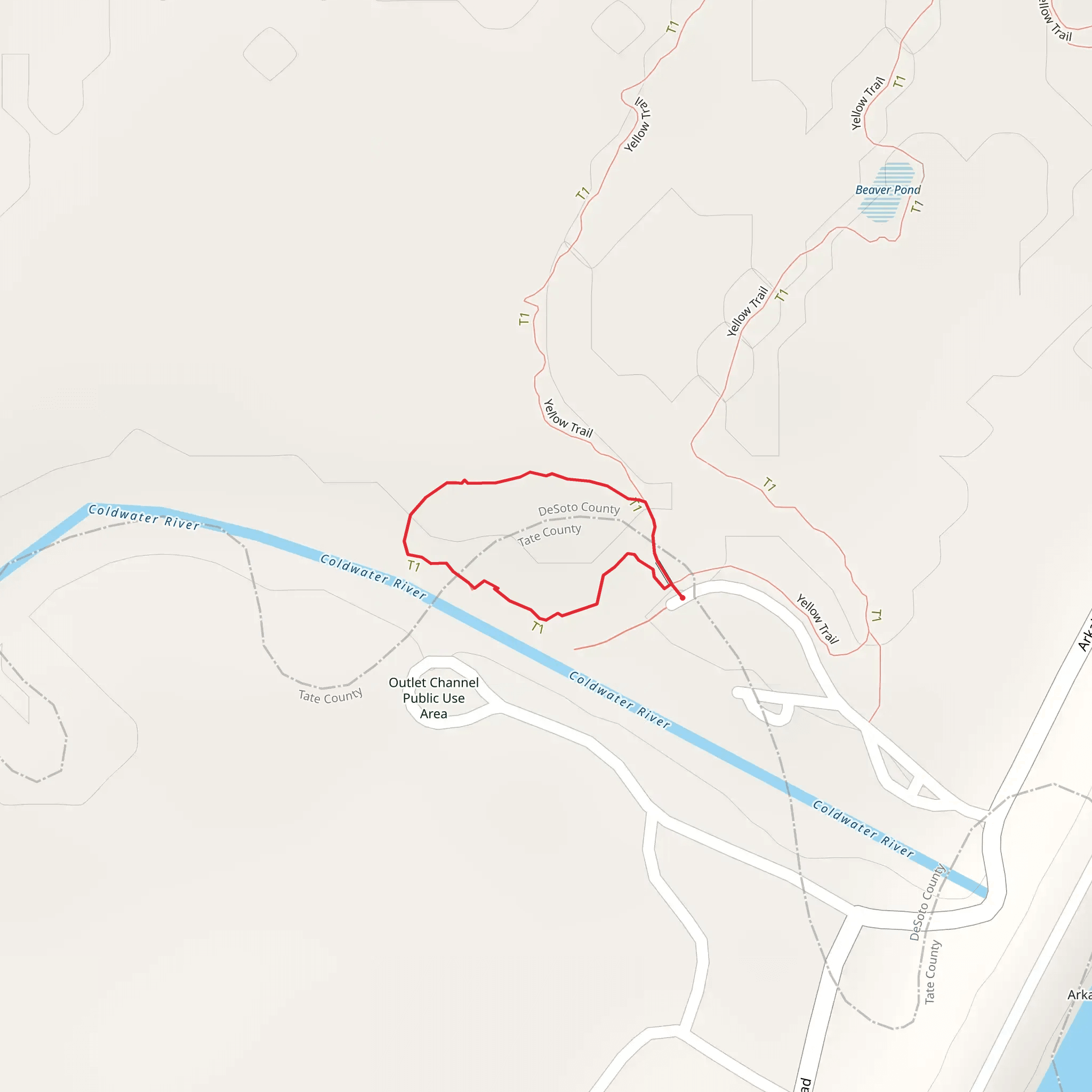 Coldwater River Loop mobile static map