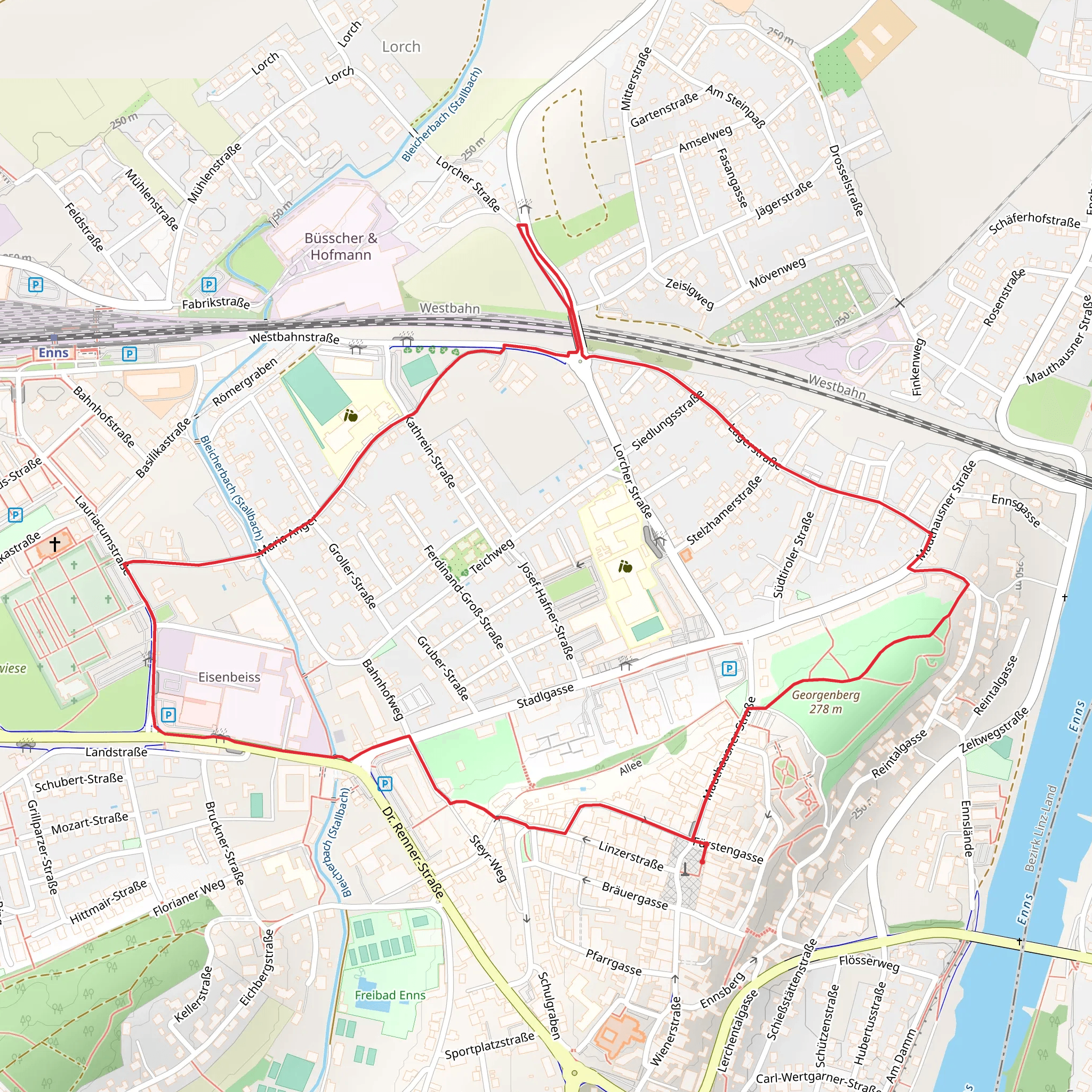 Via Lauriacum mobile static map