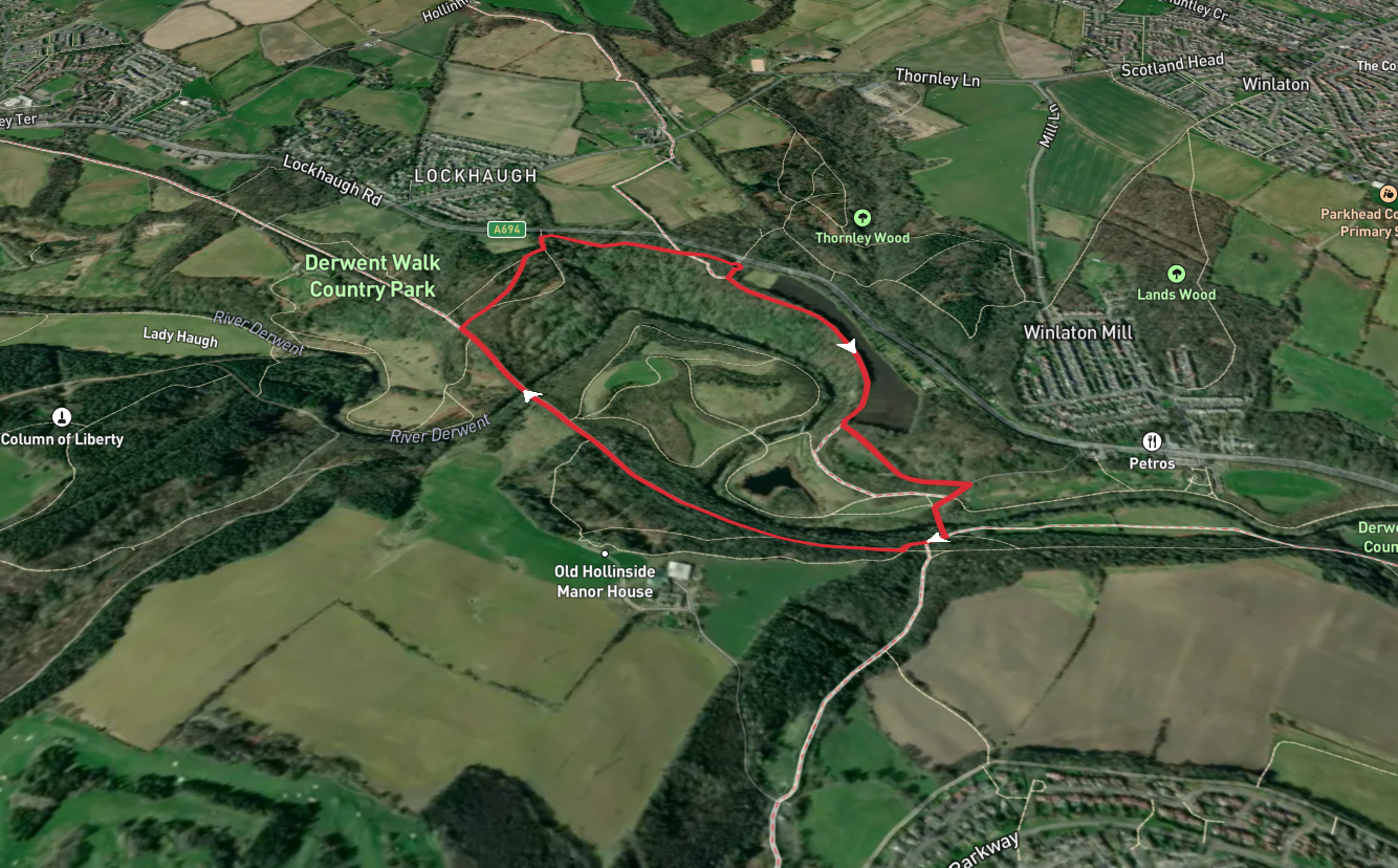 Butterfly Bridge and Nice Arches Viaduct Loop- Derwent Walk Country Park