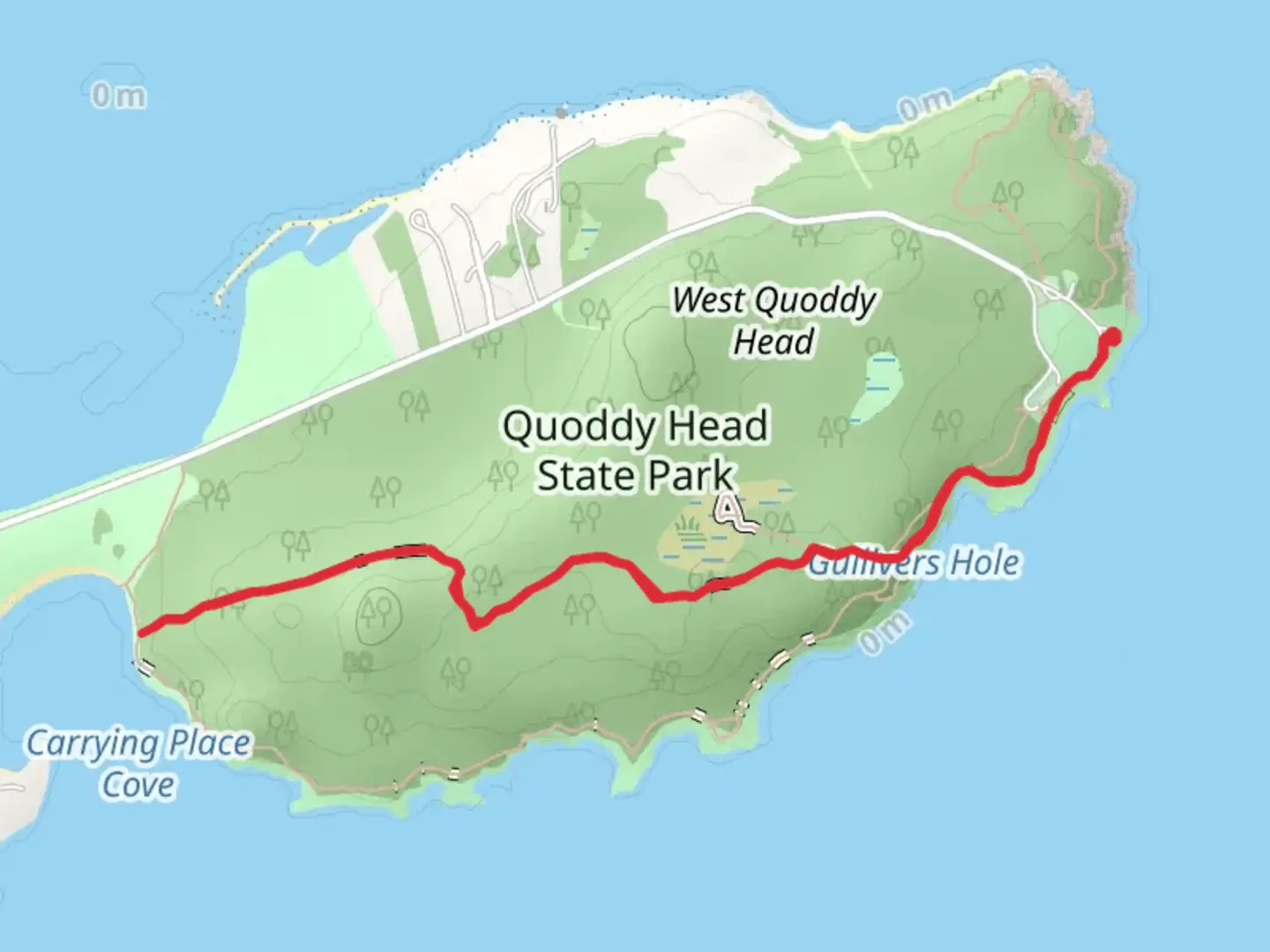 An image depicting the trail Thompson Trail via Gullivers Hole and its surrounding area.