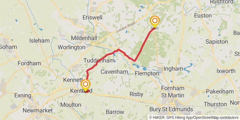Icknield Way Path stage 8 Map