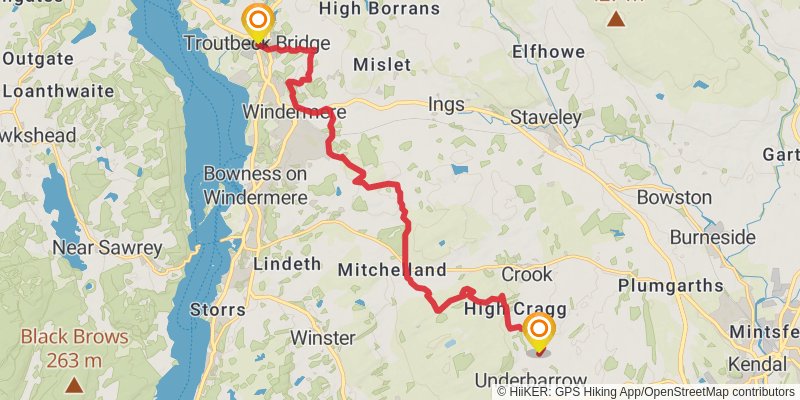 Wainwrights Way stage 7 Map