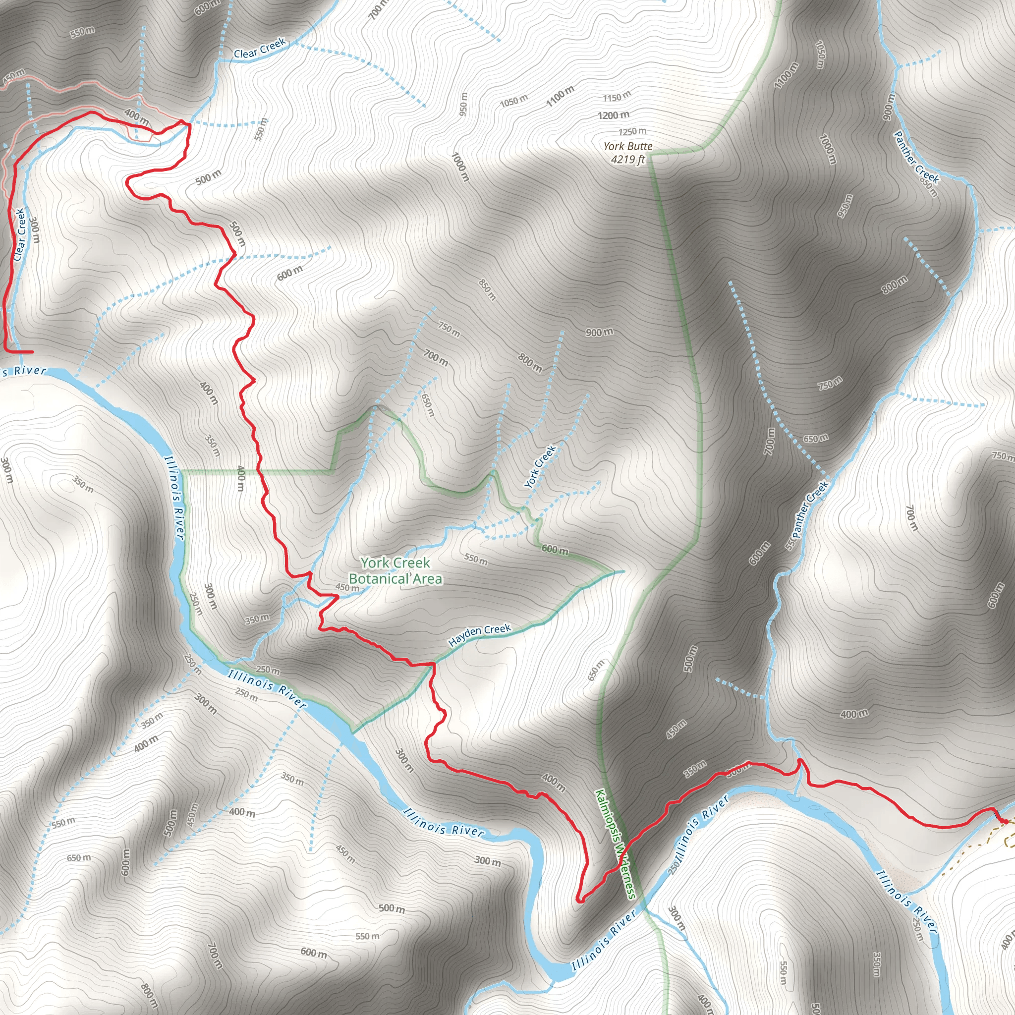 Shorty Noble Way via Illinois River Trail mobile static map