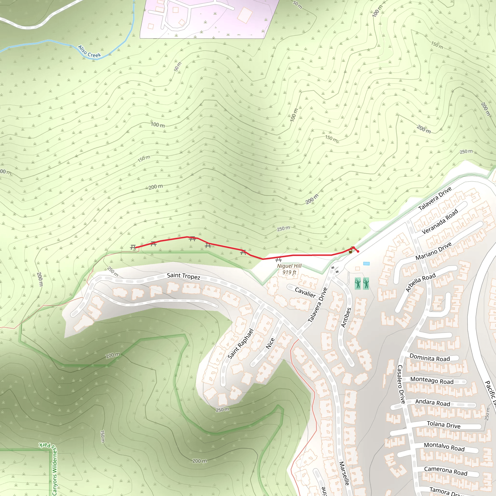 Talavera Drive West Trail mobile static map