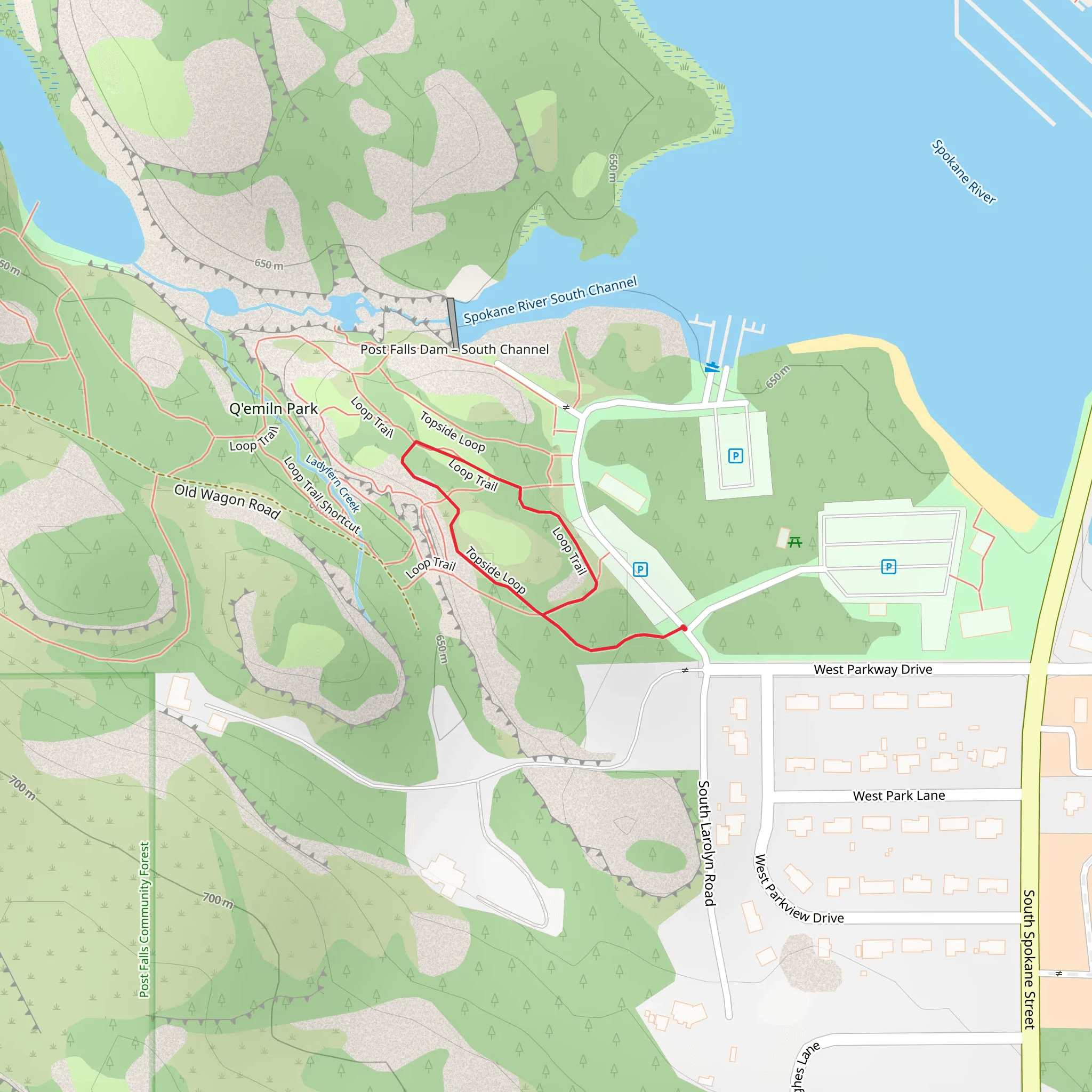 Topside Loop mobile static map