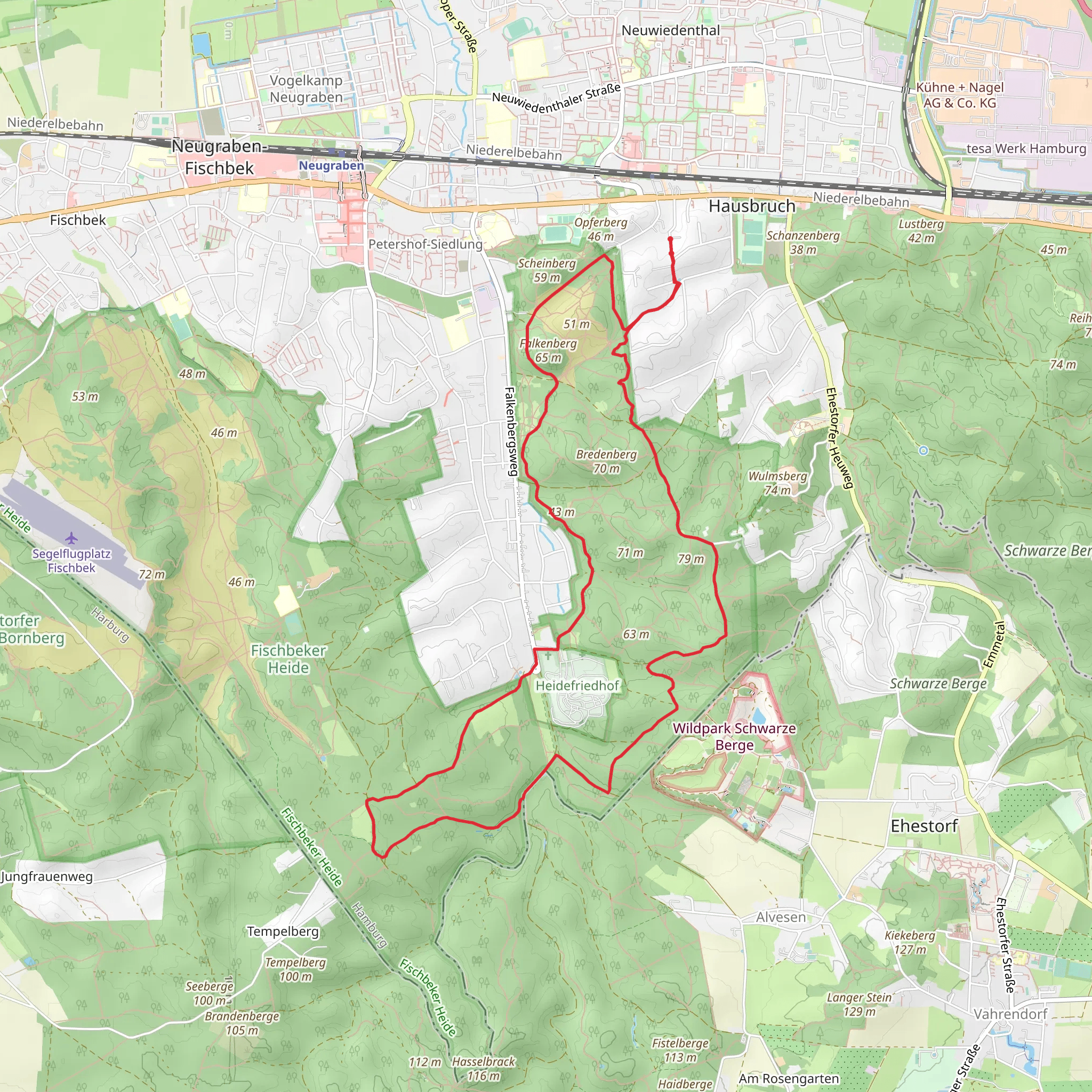 Schwere Tour Heide Loop mobile static map
