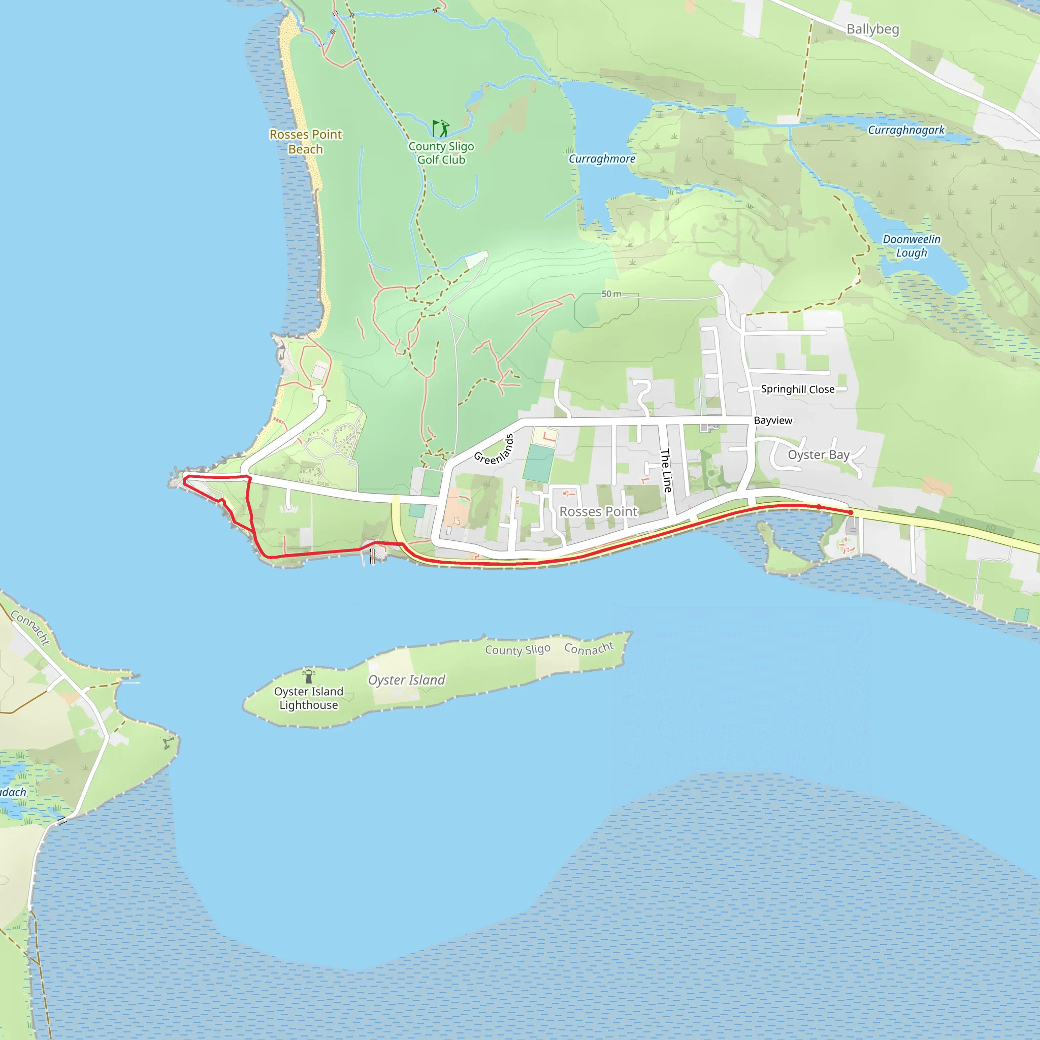 Rosses Point Coastal Walk mobile static map