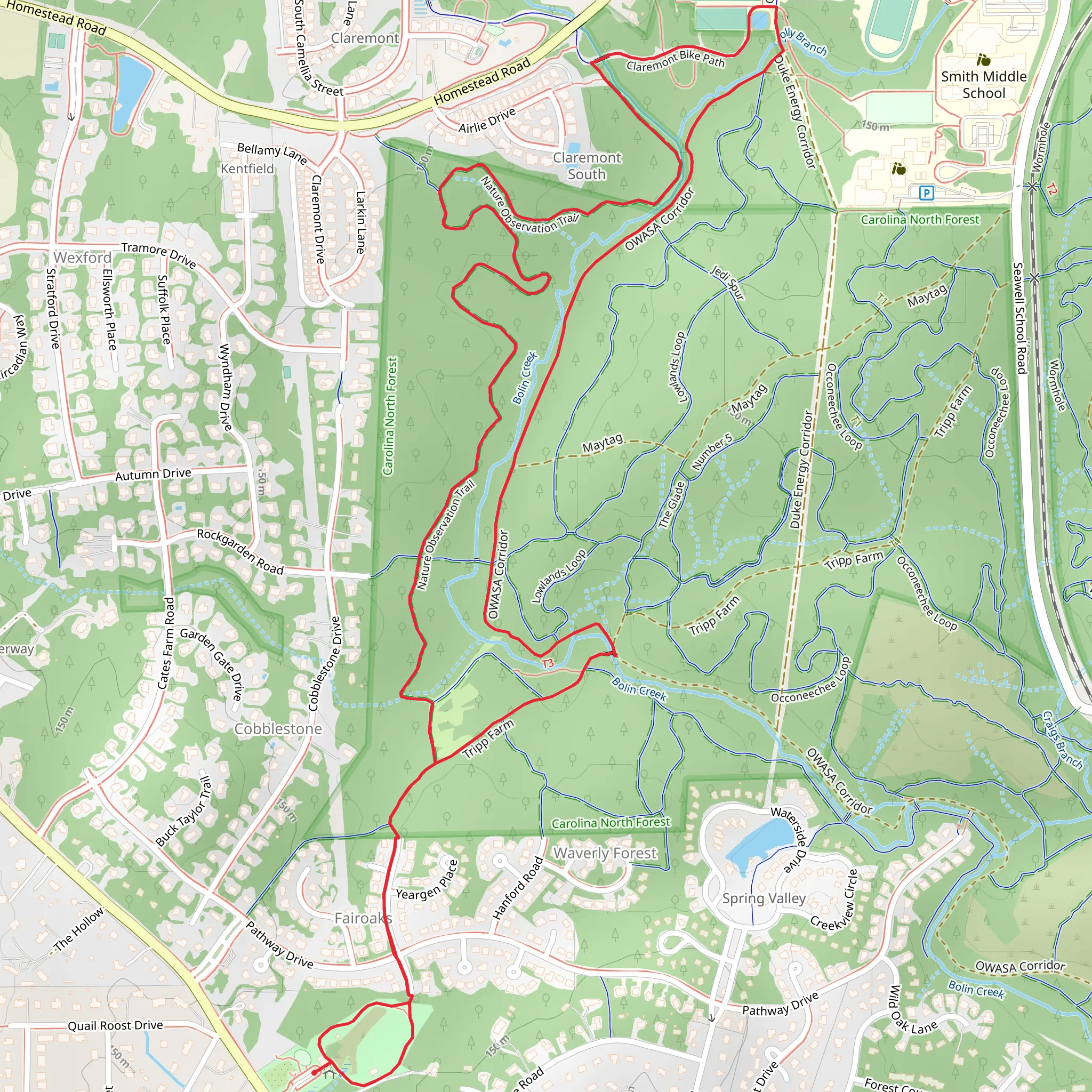 Martin Luther King Jr Park, Nature Observation Trail and Cobblestone Path Loop mobile static map