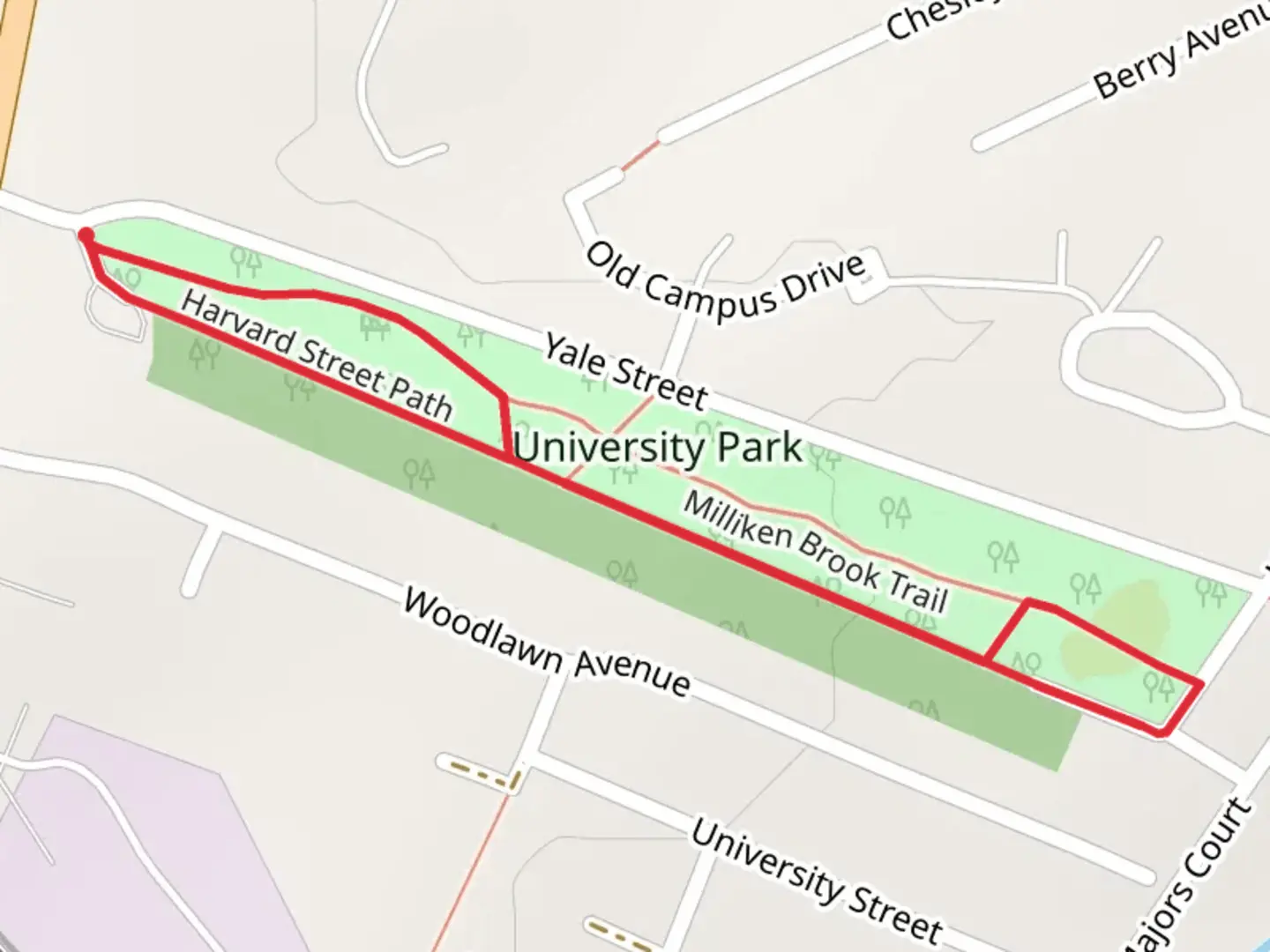 An image depicting the trail Milliken Brook Loop Trail and its surrounding area.