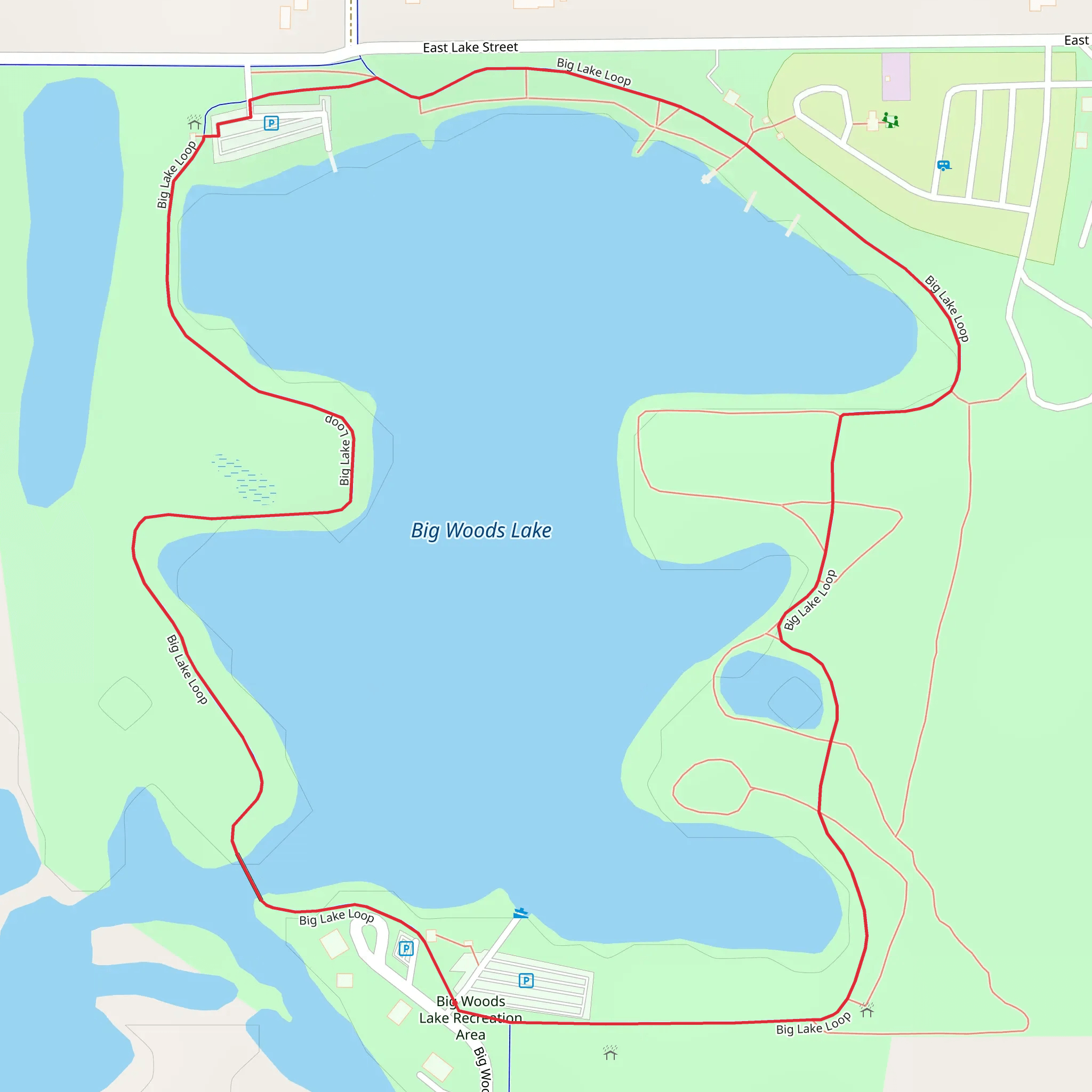 Big Woods Lake Loop mobile static map