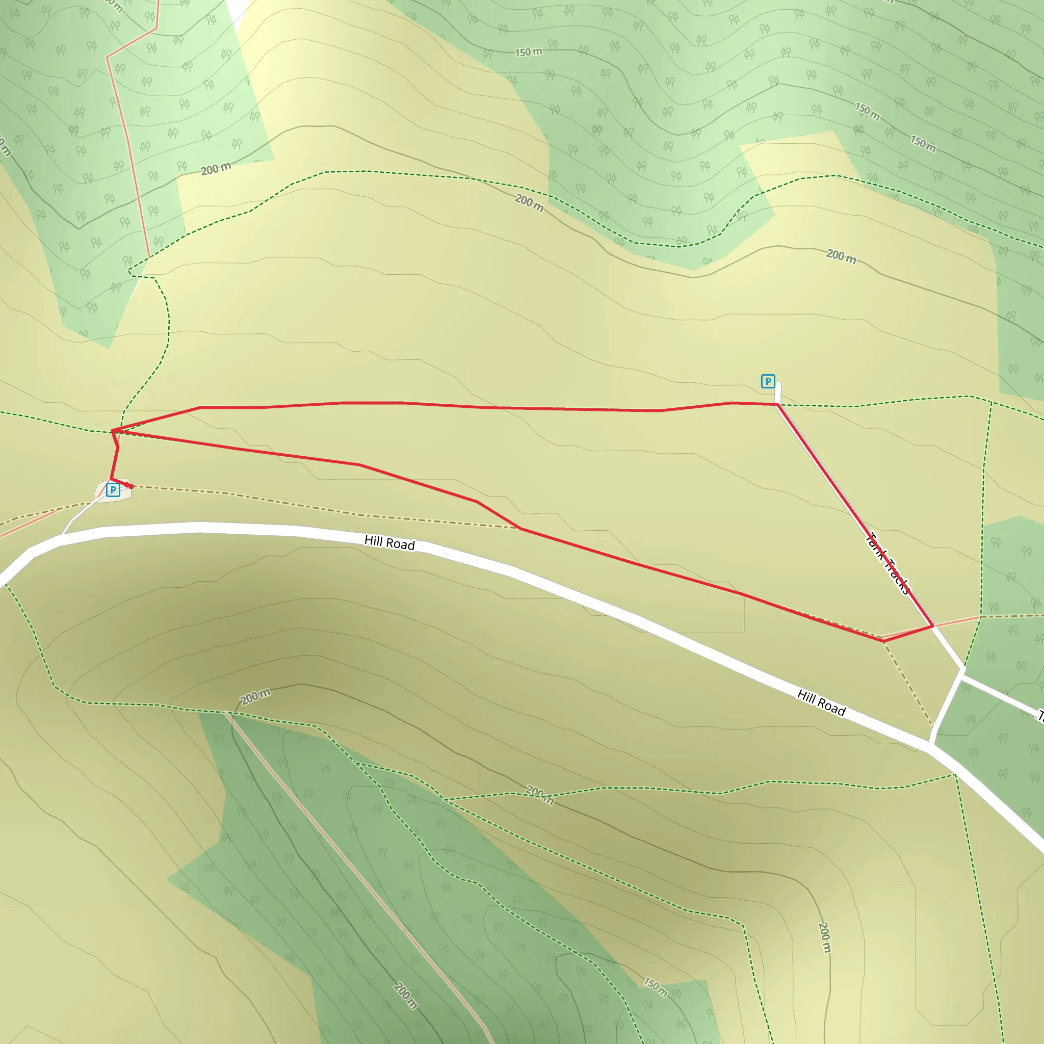 North Hill Tank Trail mobile static map