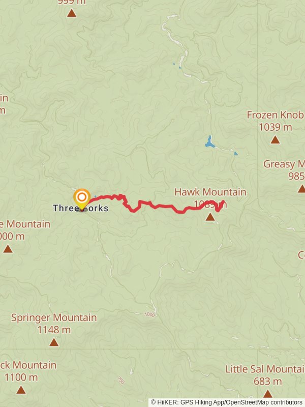 Appalachian Trail and Long Creek Falls - Three Forks