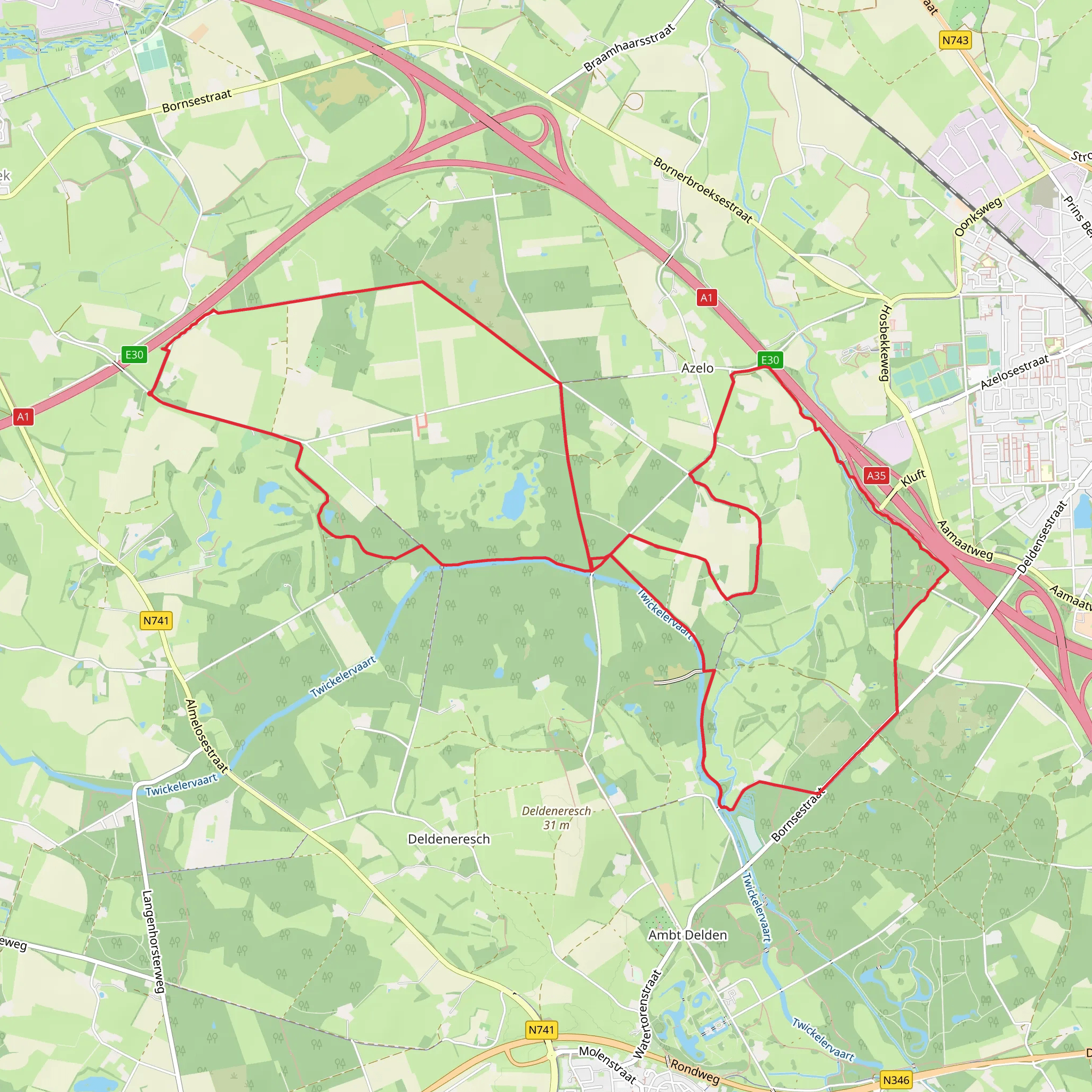 Lamakerij, Noordmolen and De Haar Loop mobile static map