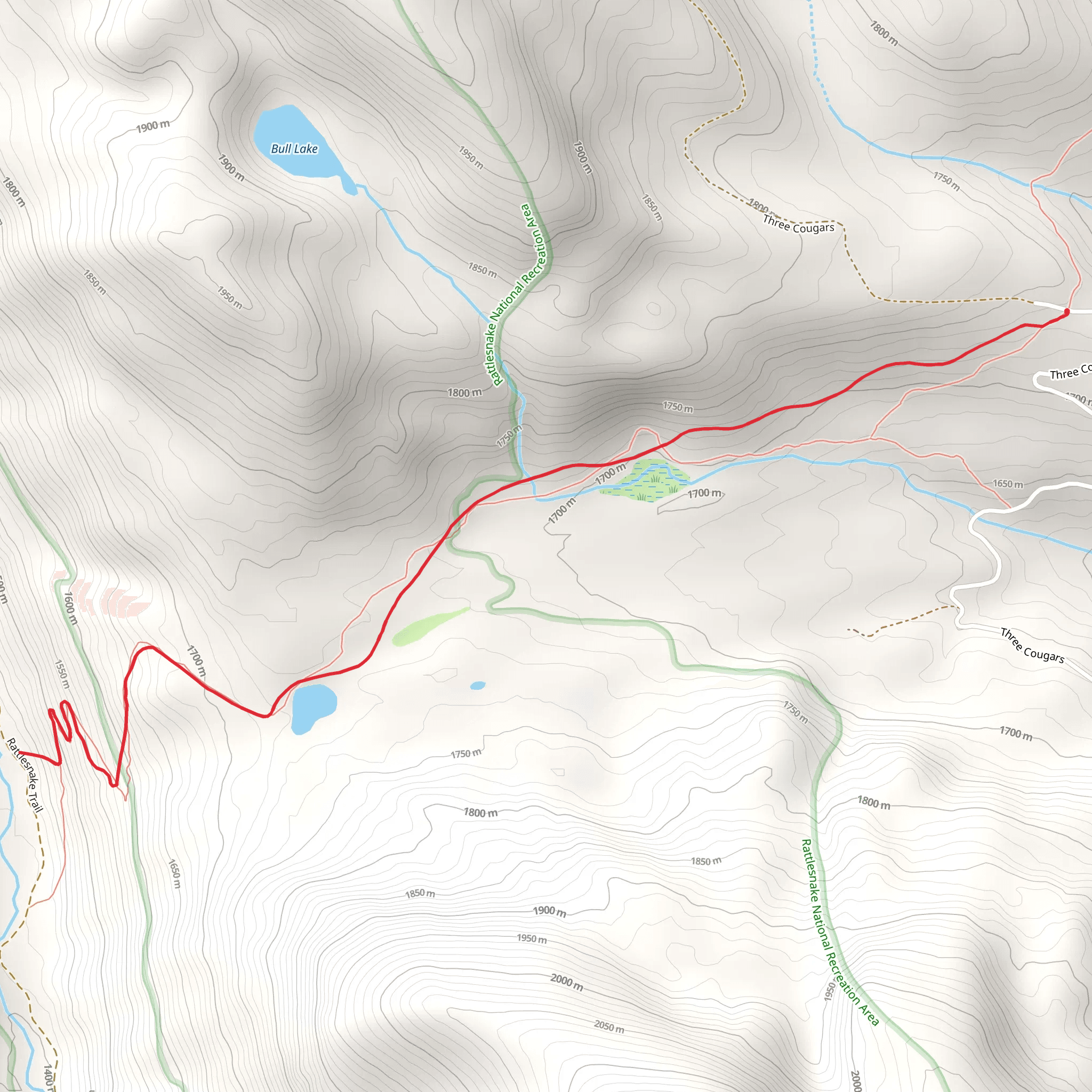 West Fork Gold Creek Trail mobile static map