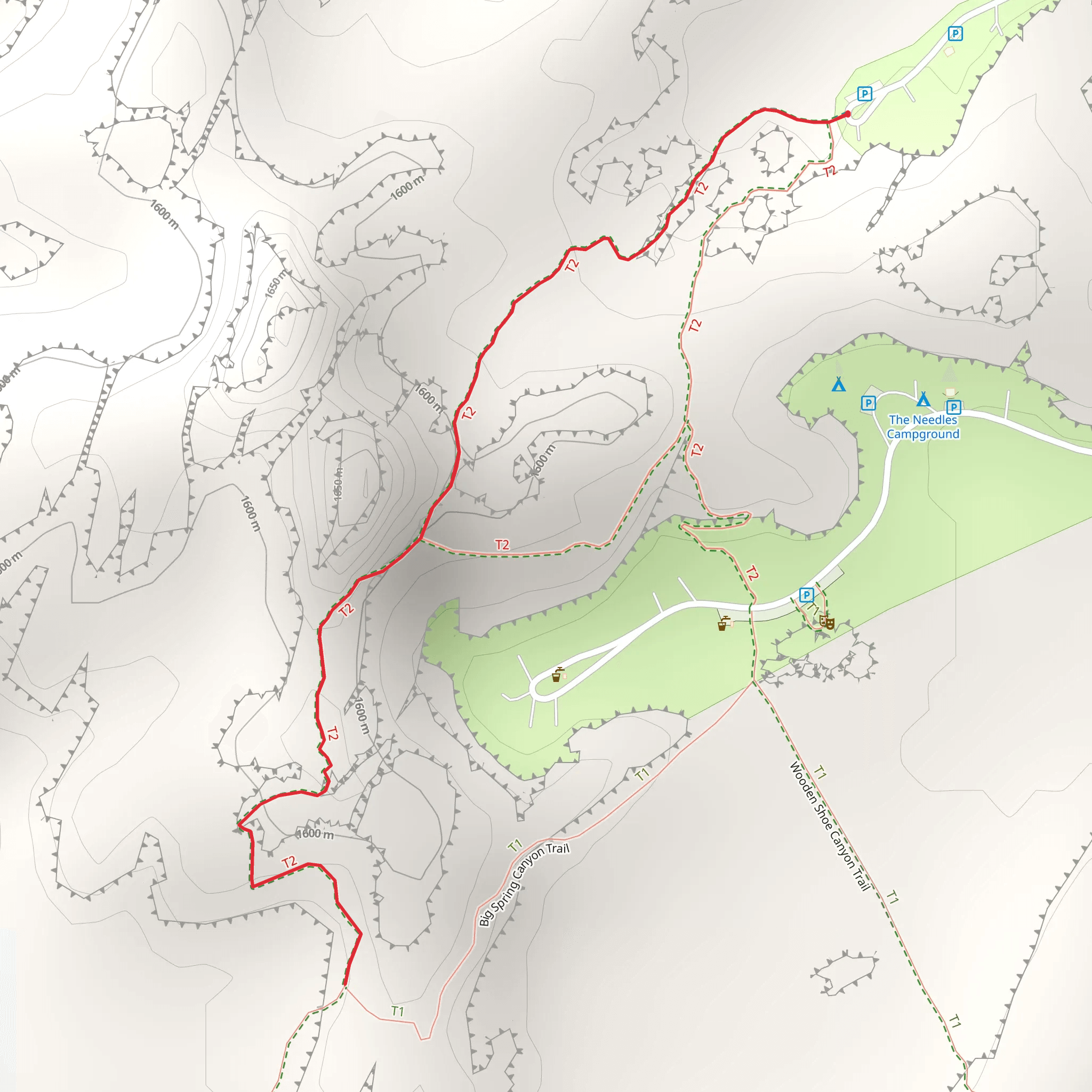 Squaw Flat Bypass Trail mobile static map