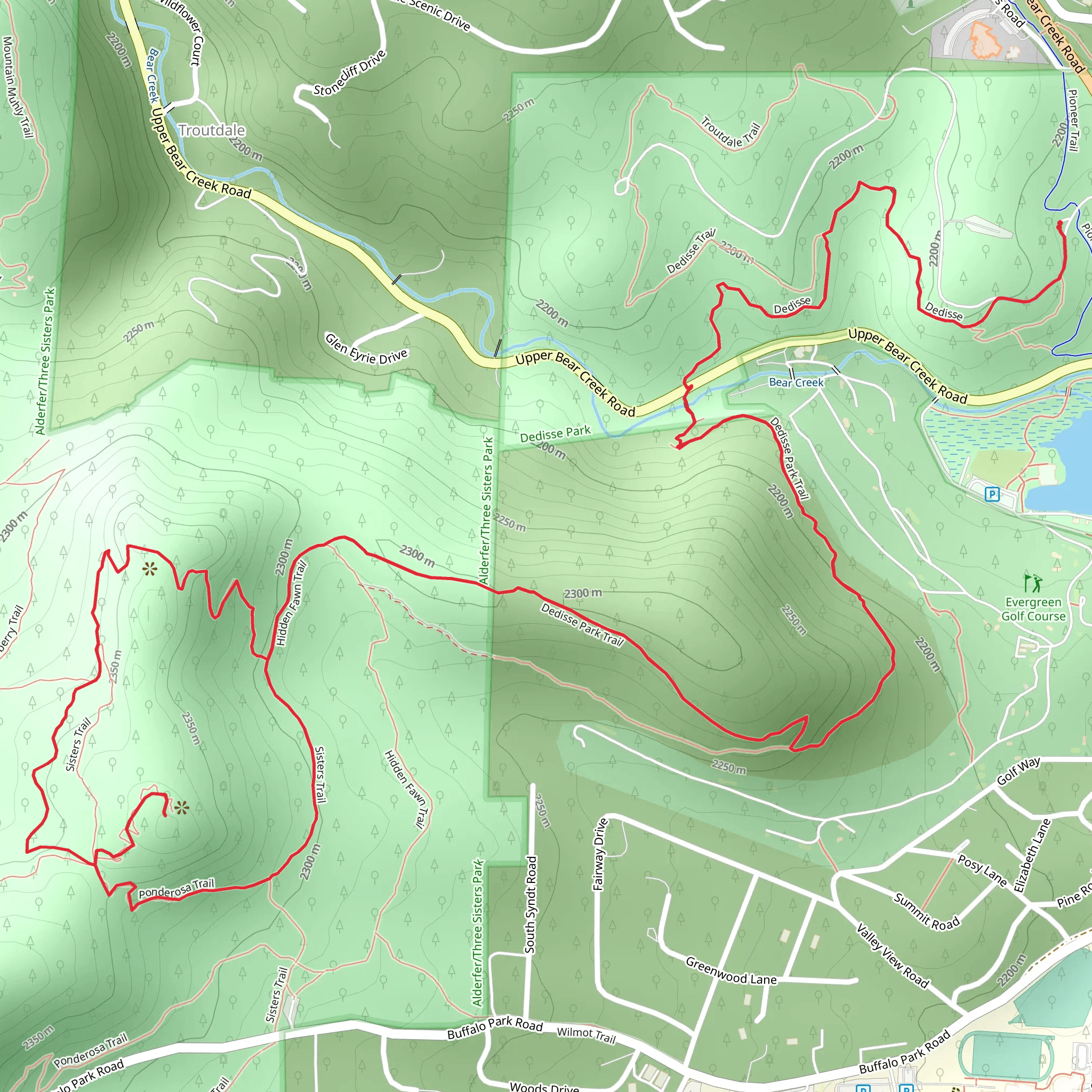 Dedisse Park Trail mobile static map