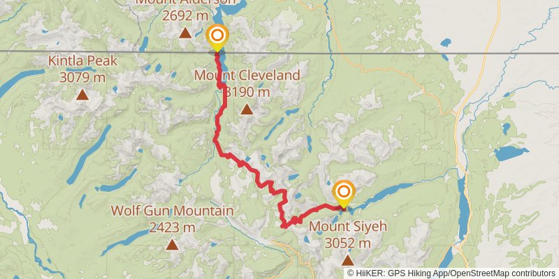 Continental Divide Trail stage 33 Map