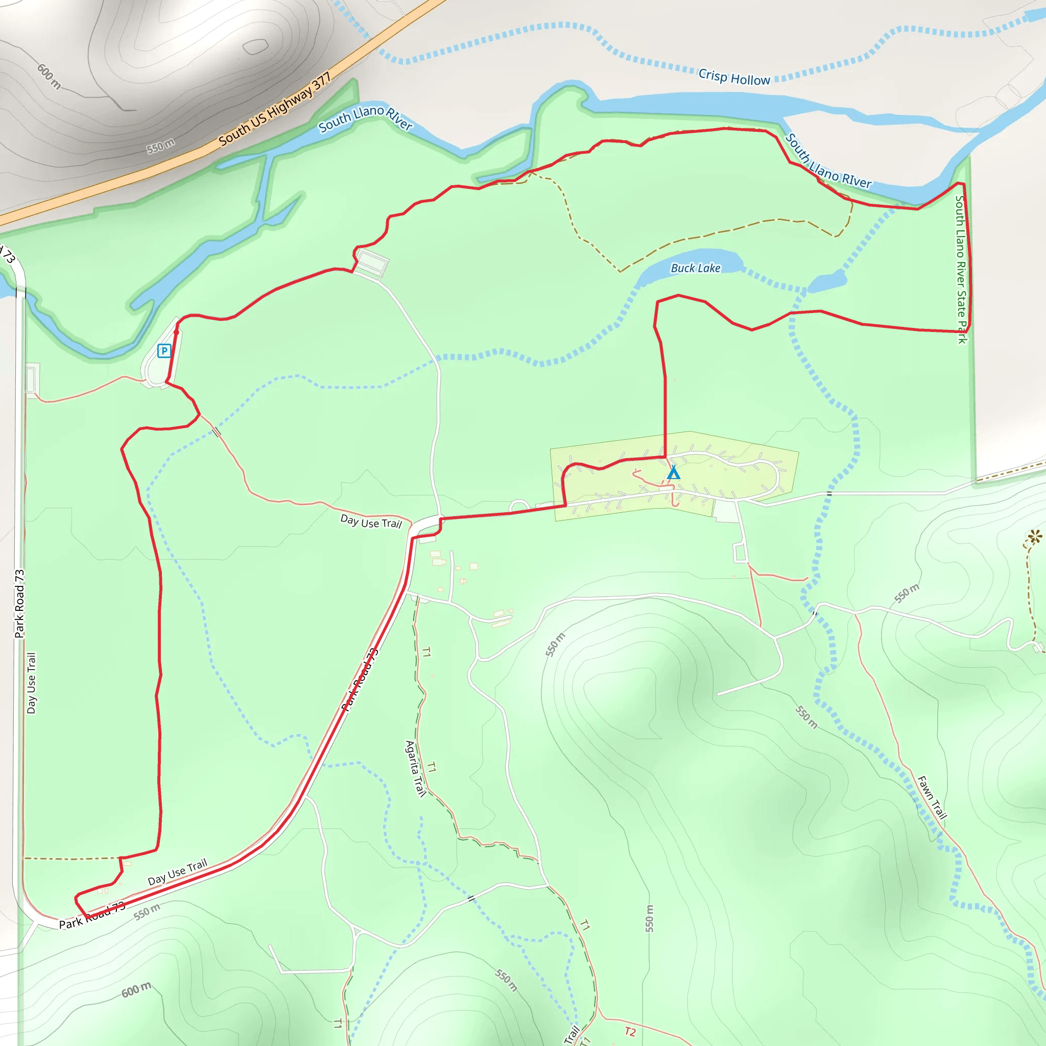 Buck Lake - Potter Creek Loop mobile static map