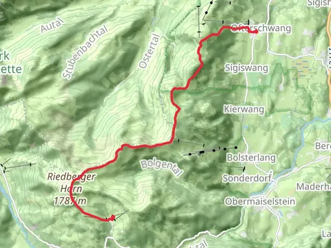 Grasgehren to Ofterschwang via Rangiswager Horn and Weiherkopf
