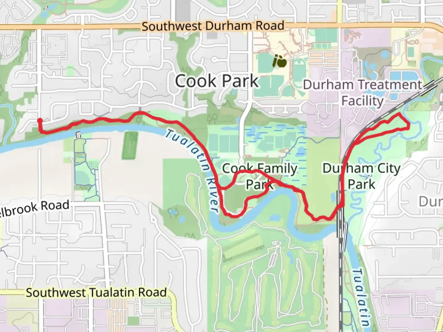 An image depicting the trail Tualatin River Greenway Loop Trail and its surrounding area.