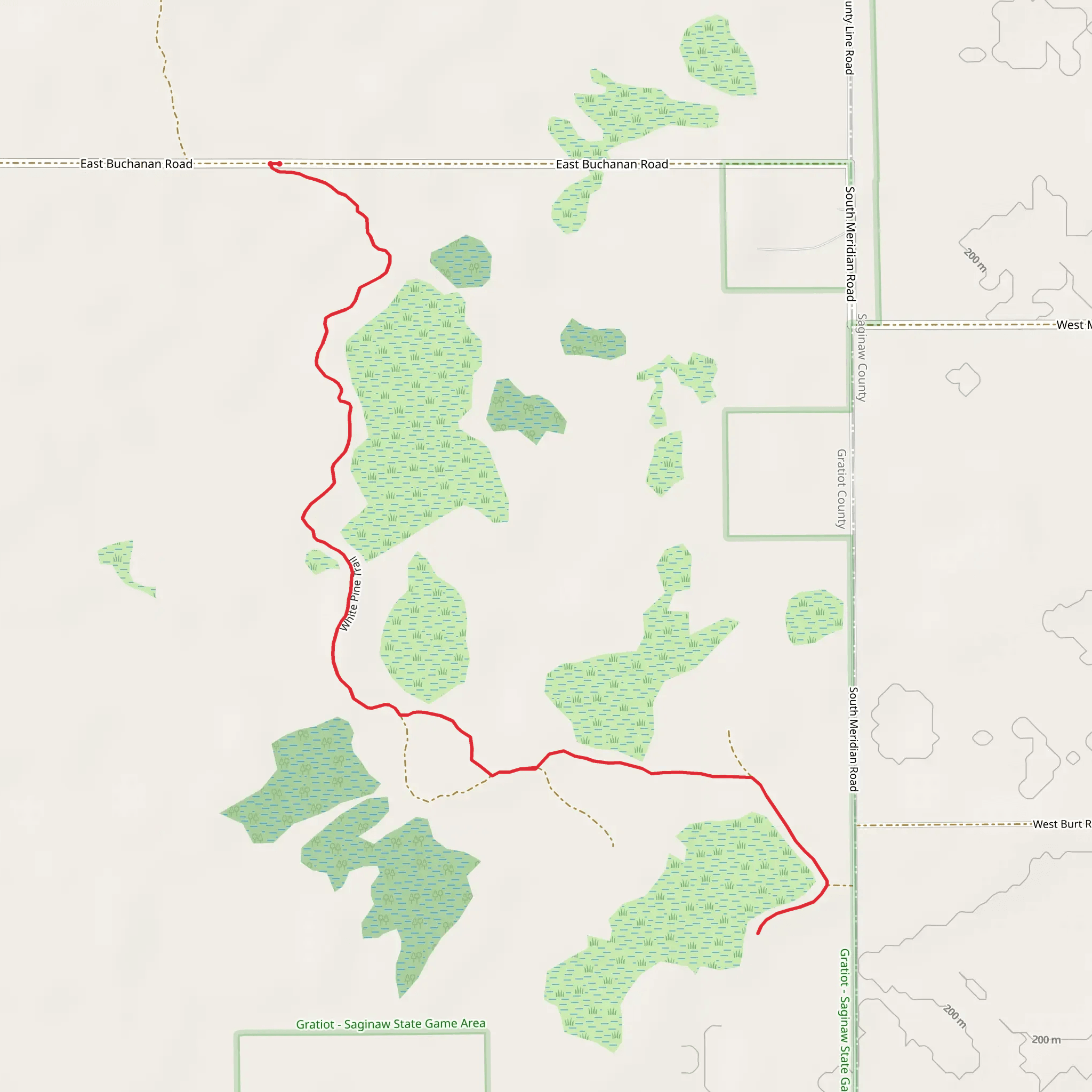 Gratiot Saginaw State Area Walk mobile static map