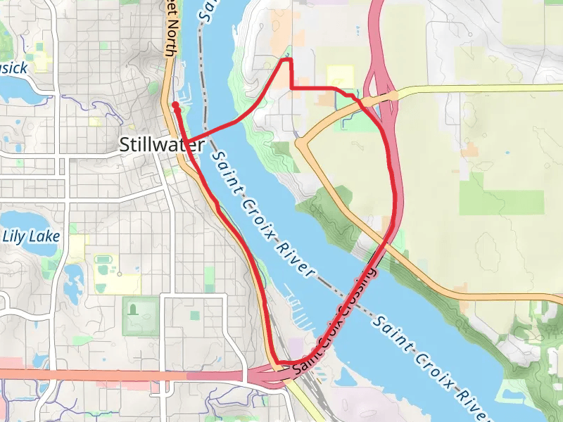 Kolliner Park via Saint Croix Crossing Loop Trail