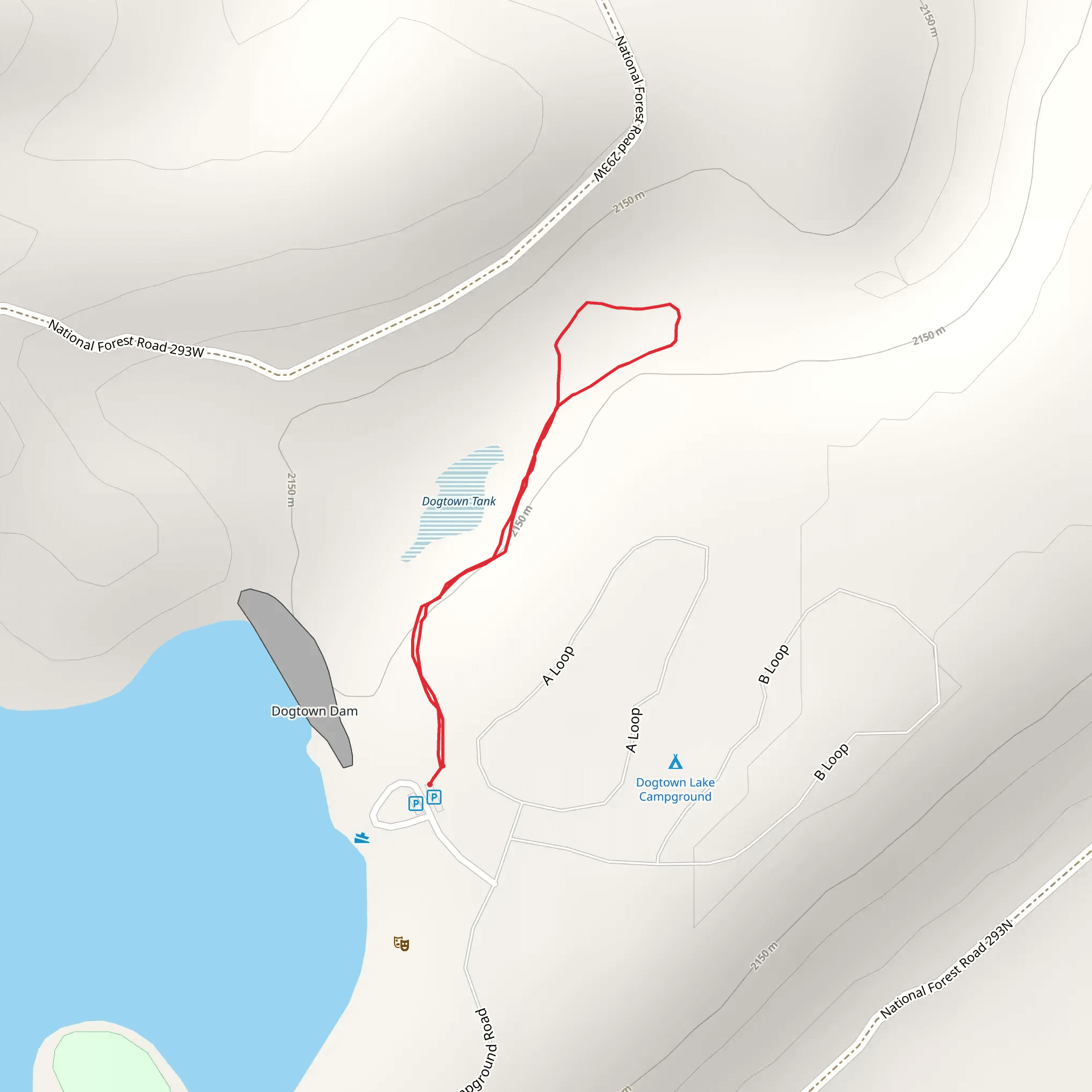 Ponderosa Nature Trail mobile static map
