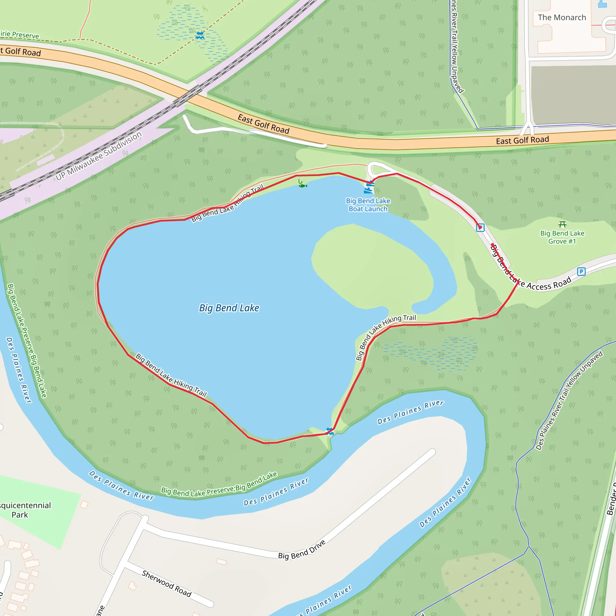 Big Bend Lake Loop mobile static map