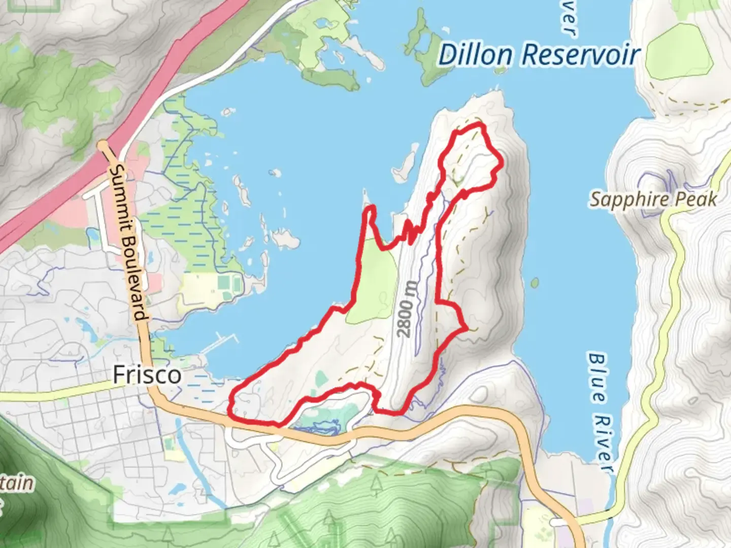 An image depicting the trail Lakeshore Perimeter Trail and Jody's Loop and its surrounding area.