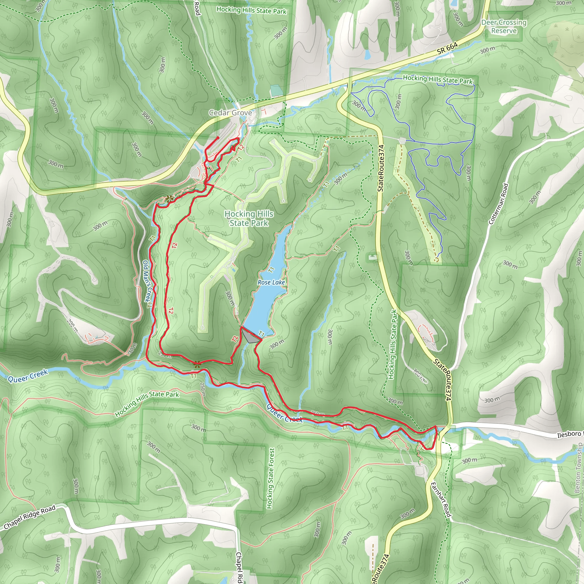 Buckeye Trail and Gorge Overlook Trail mobile static map