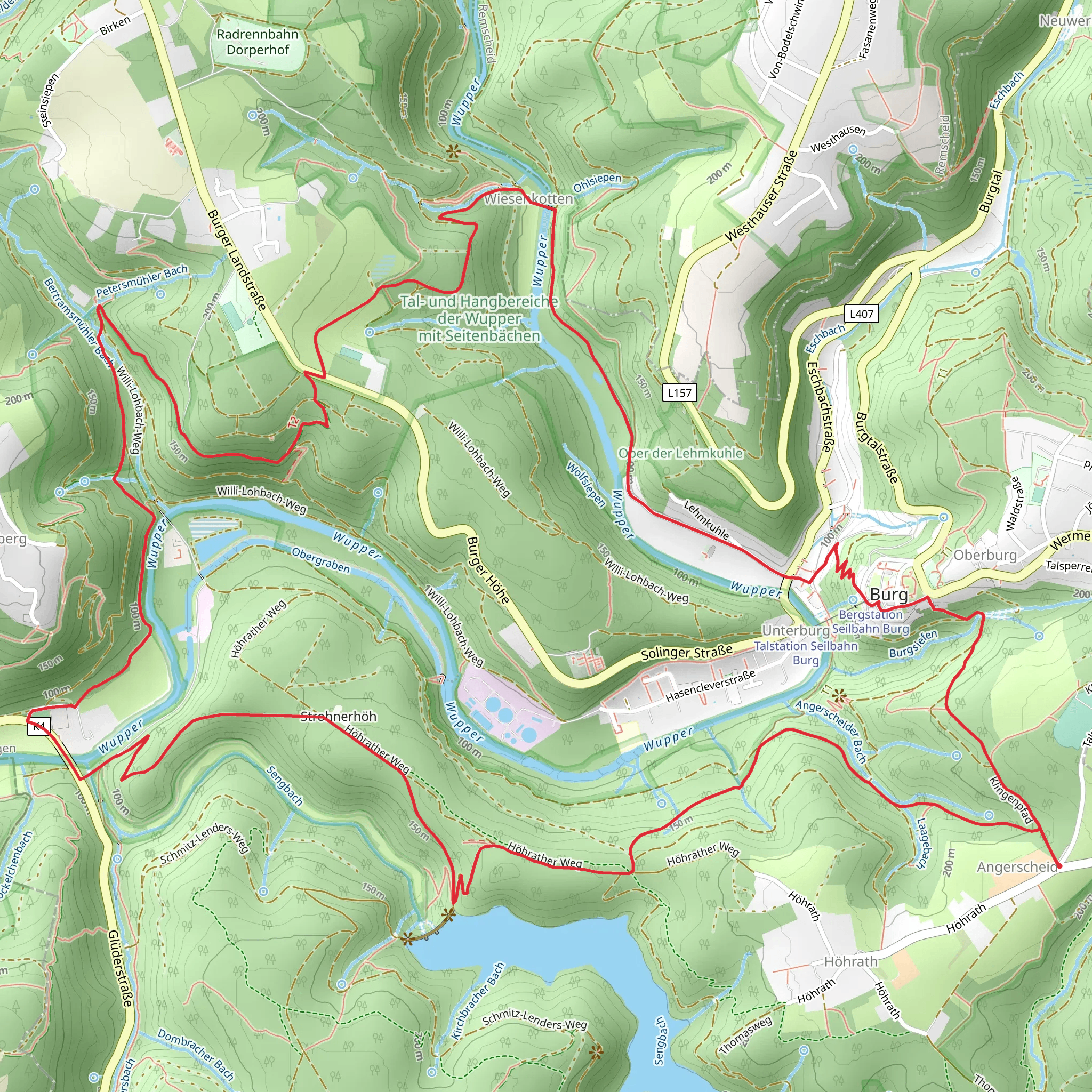 Strohnerhöh, H Lons Denkmal and Seilbahn Burg Loop mobile static map