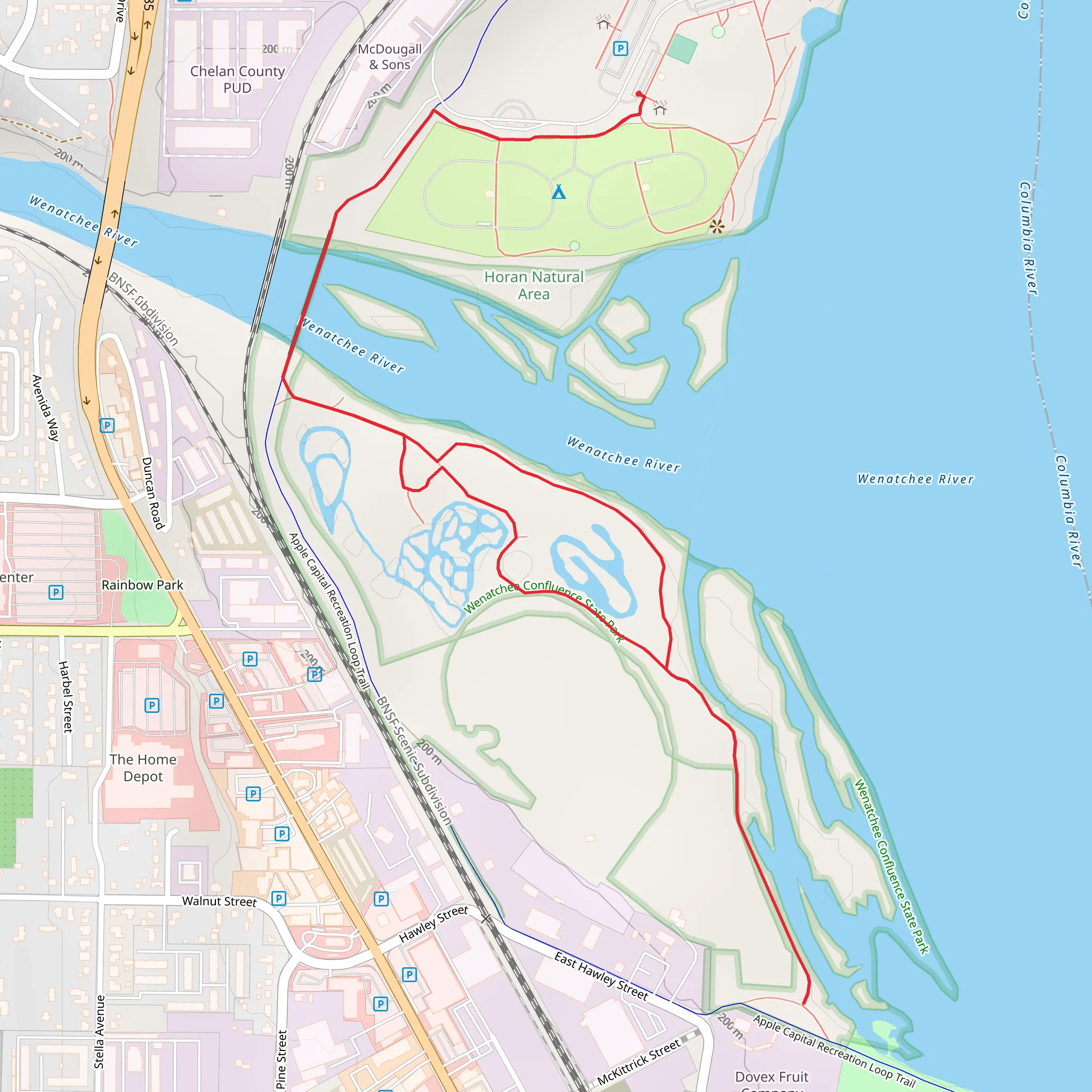 Horan Natural Area Loop mobile static map