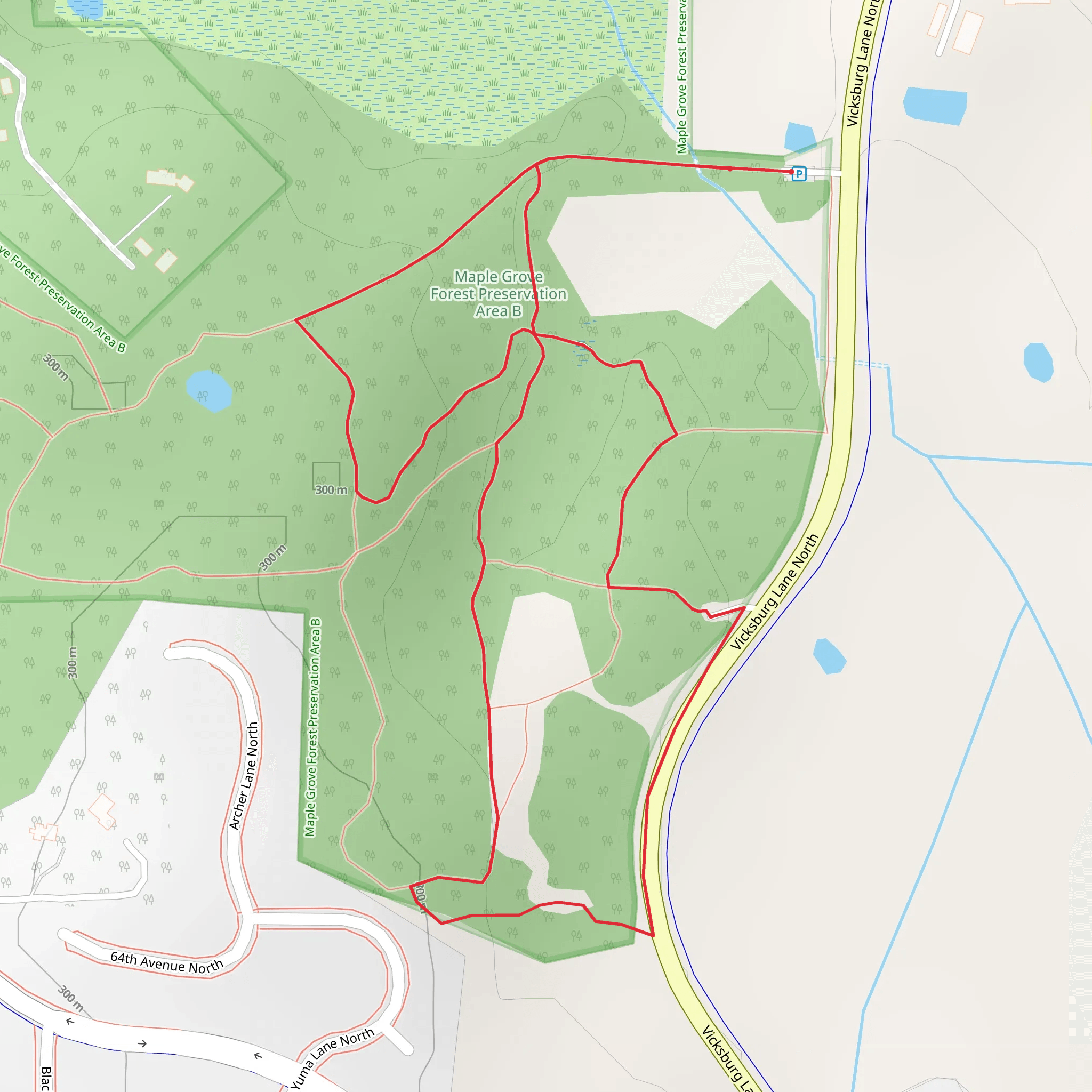 Vicksburg Lane North Loop mobile static map