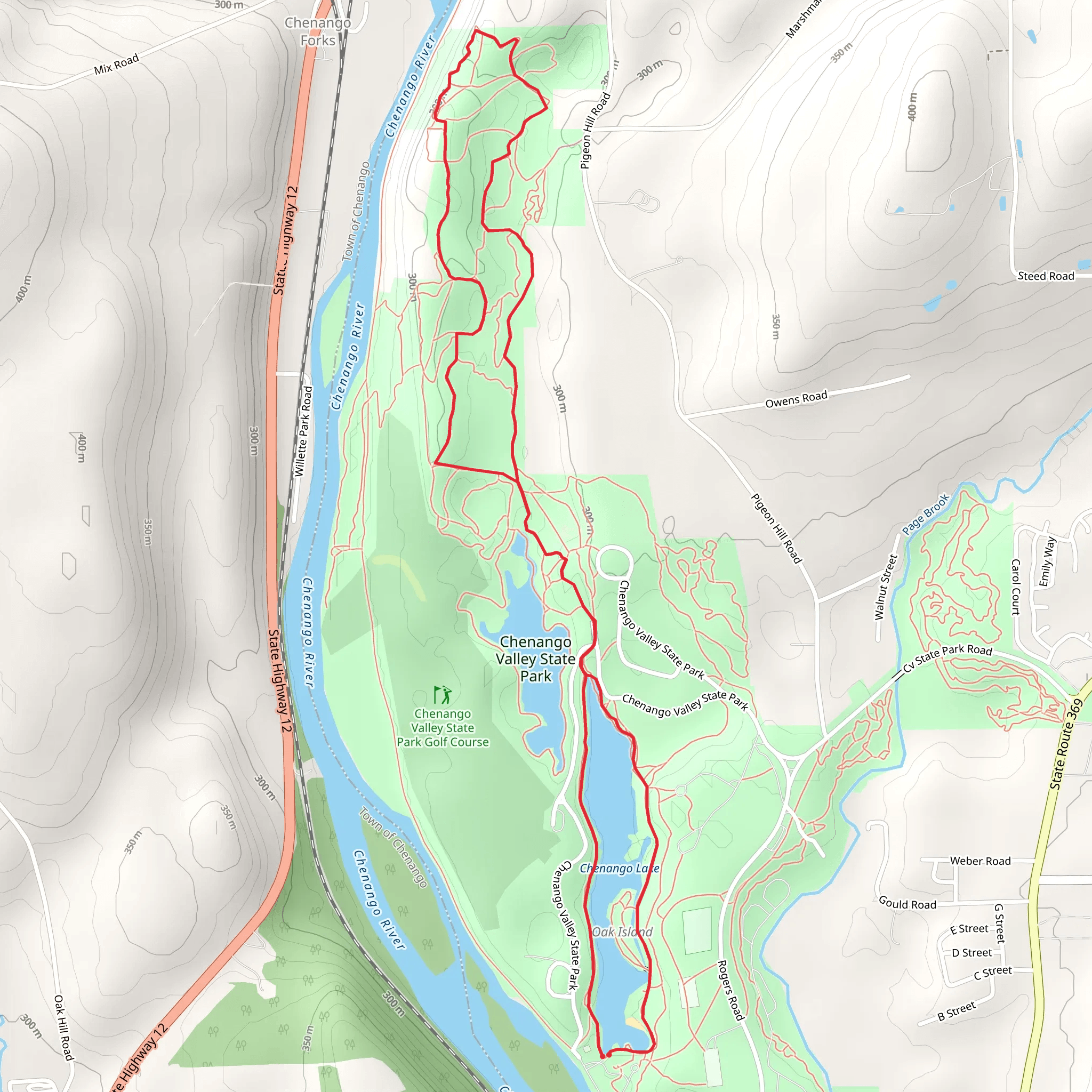 Chenango Lake - Chenango Valley State Park mobile static map