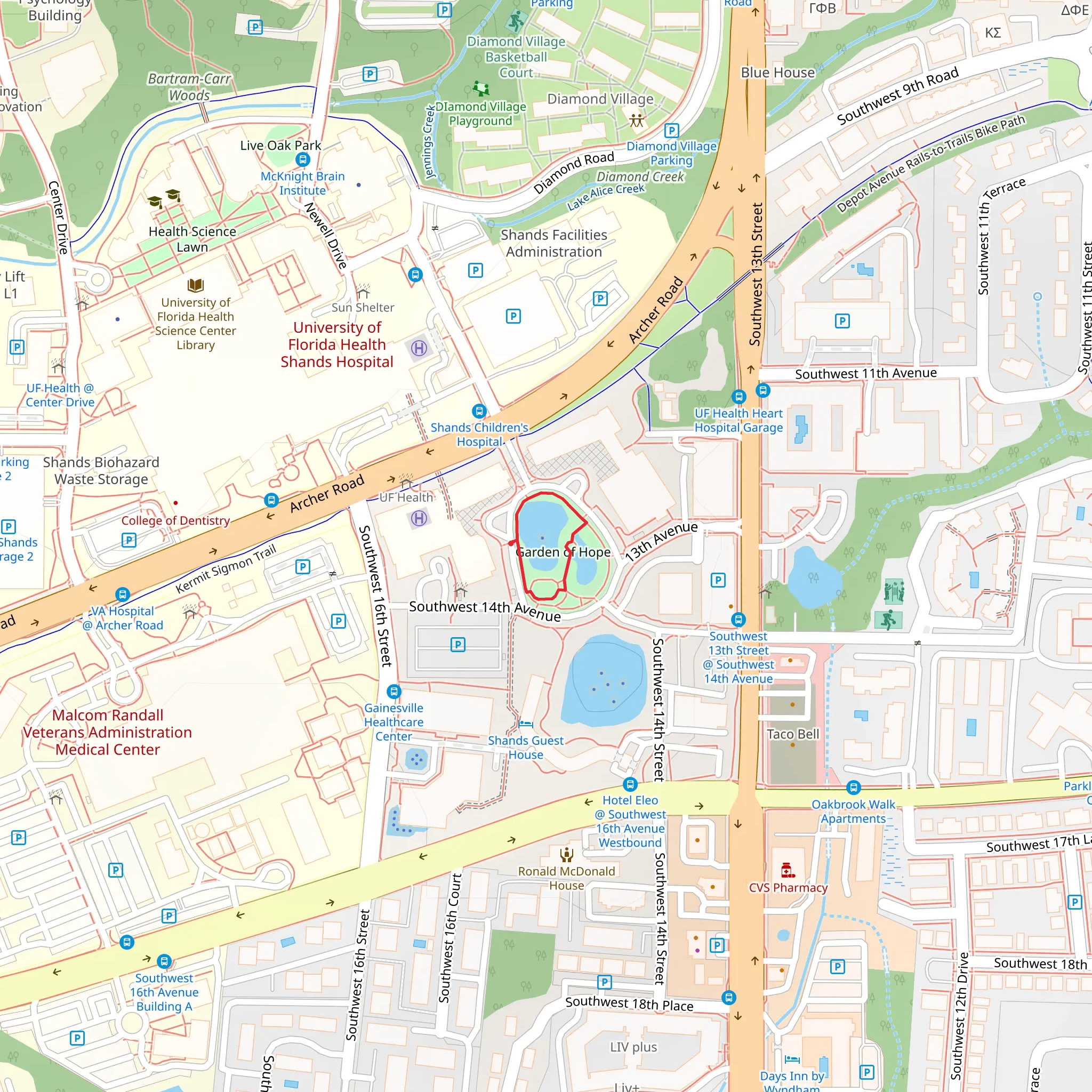 Garden of Hope Loop mobile static map