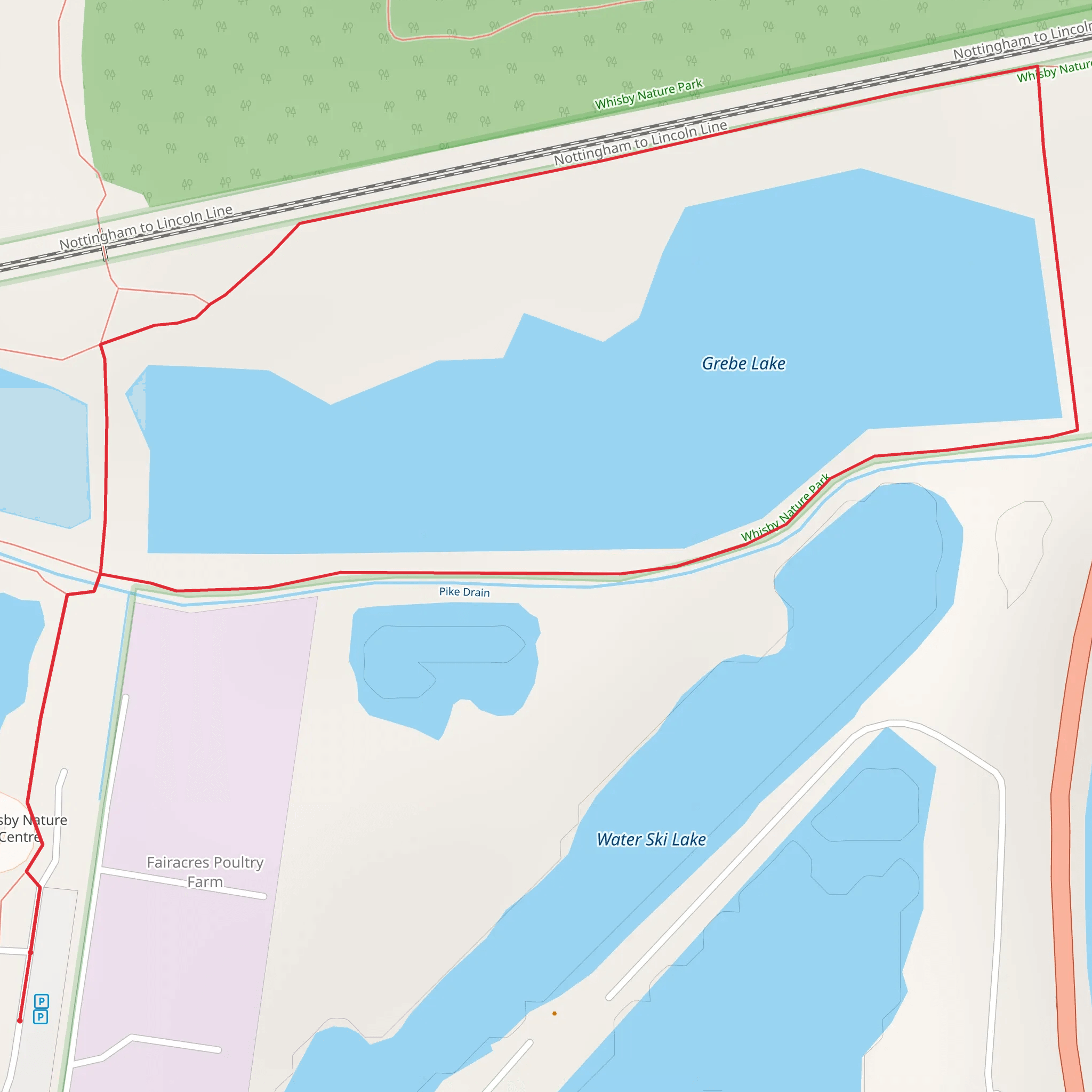 Grebe Lake Loop mobile static map