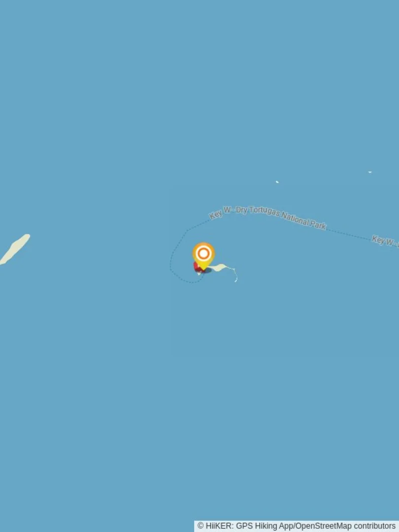 An image depicting the trail Garden Key Light Loop and its surrounding area.