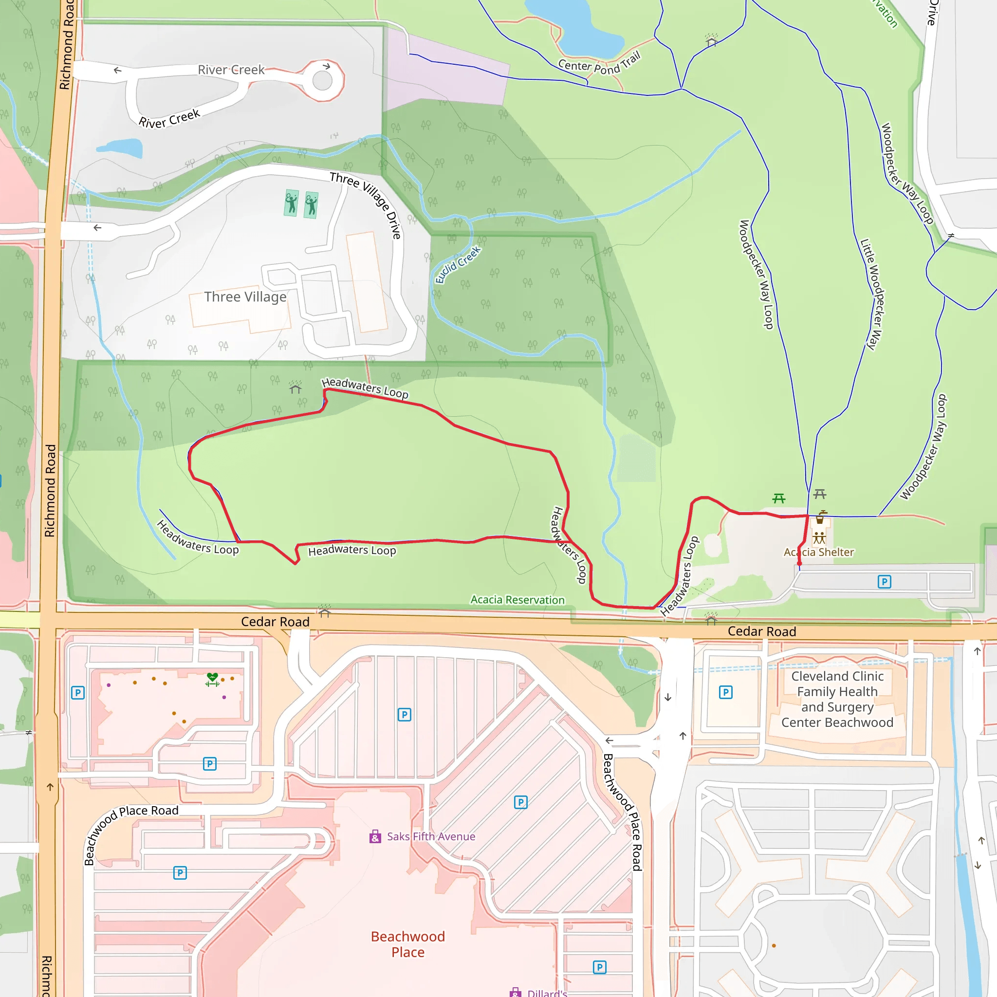 Headwaters Loop mobile static map
