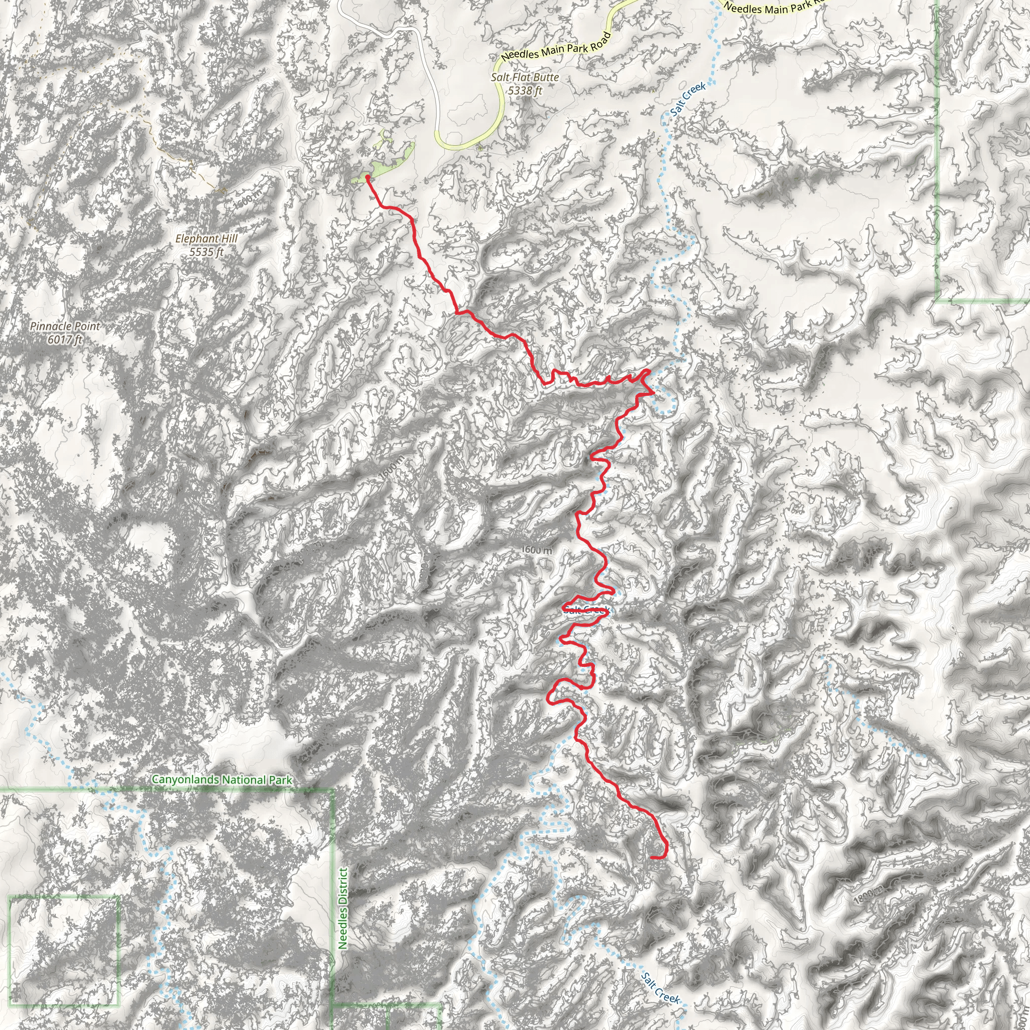 Angel Arch from Salt Flats Trail mobile static map