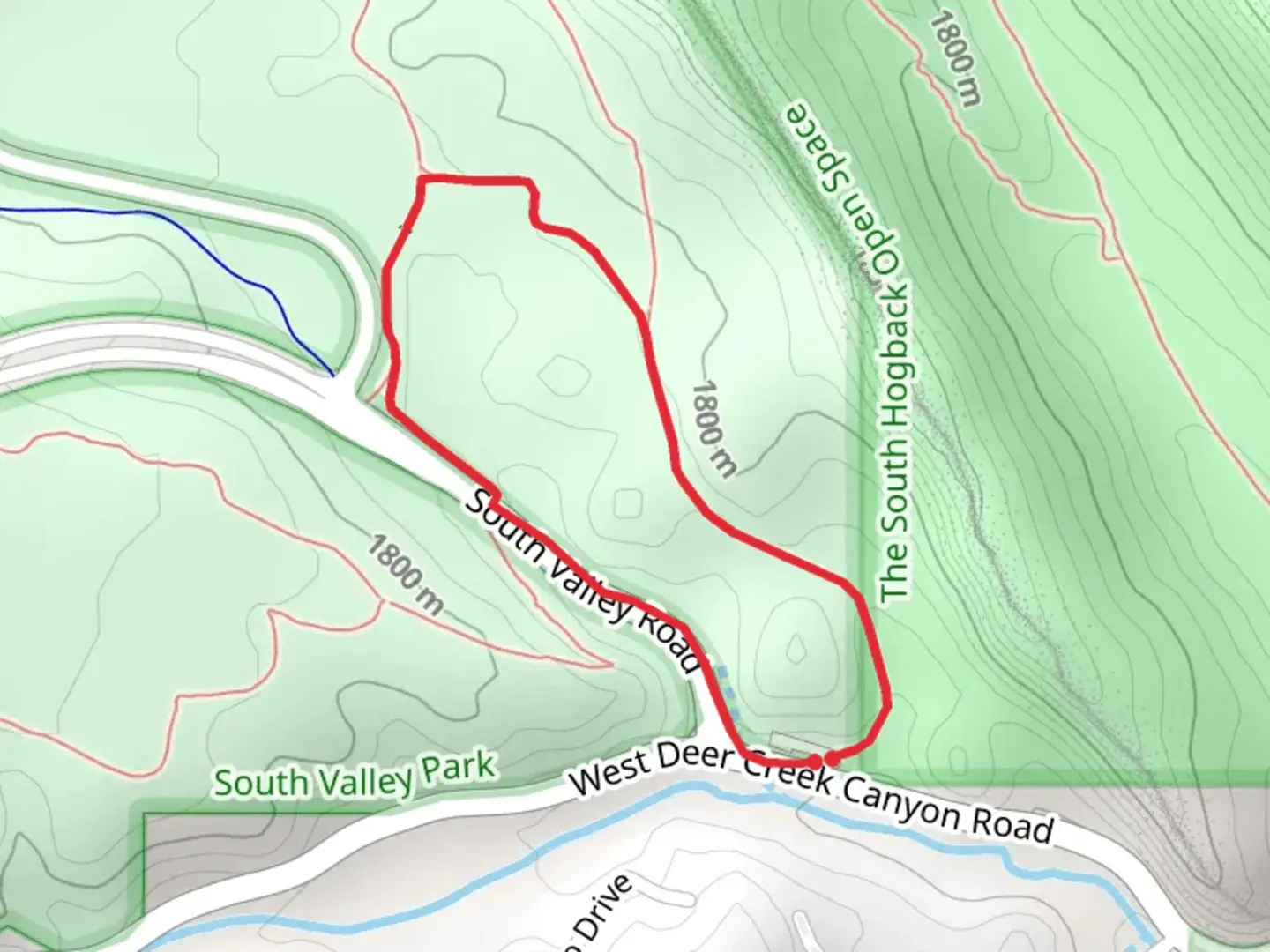 An image depicting the trail Coyote Song Trail and Prairie Falcon Loop Trail and its surrounding area.