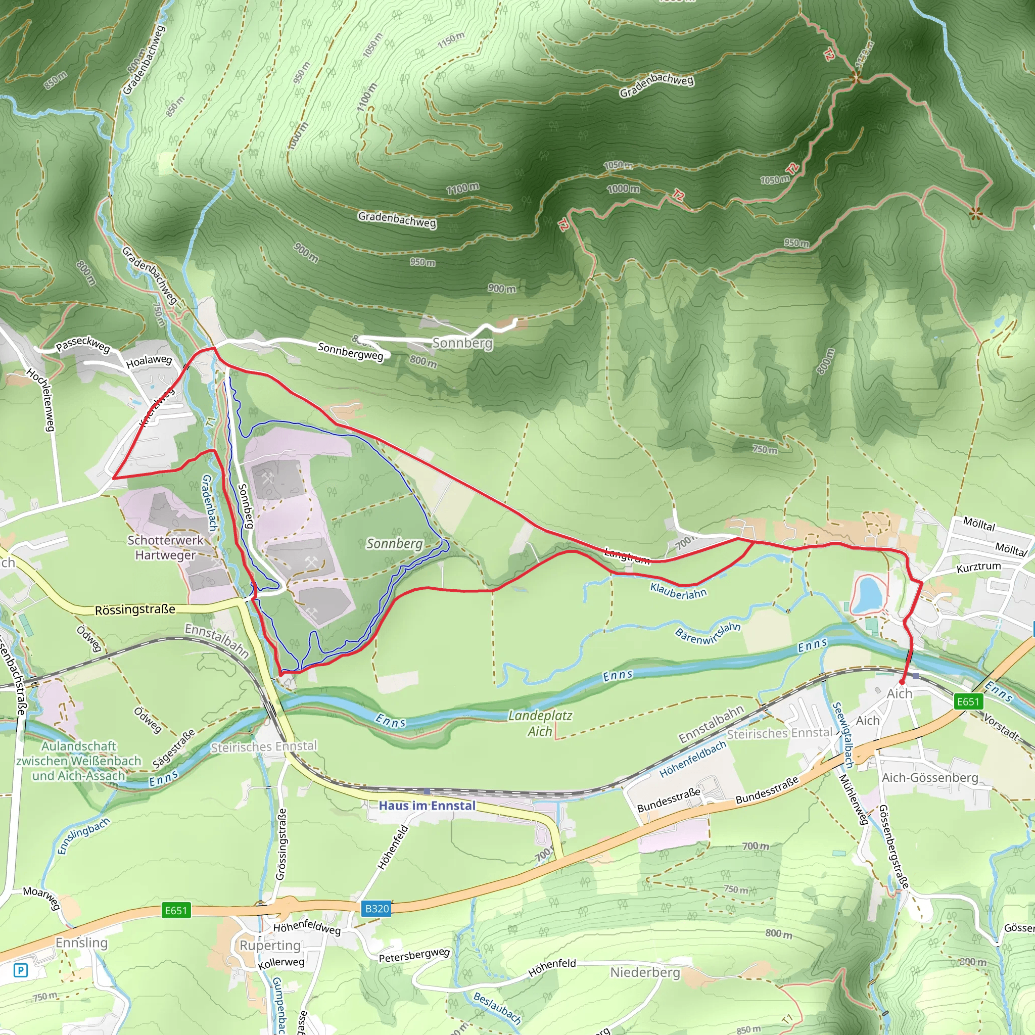 Aich - Weißenbach - Aich mobile static map
