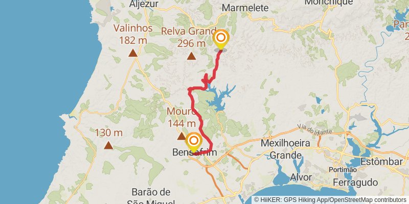 Via Algarviana stage 11 Map