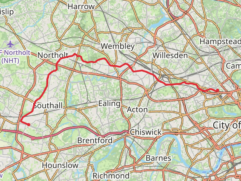 Grand Union Canal Walk - Paddington Arm mobile static map
