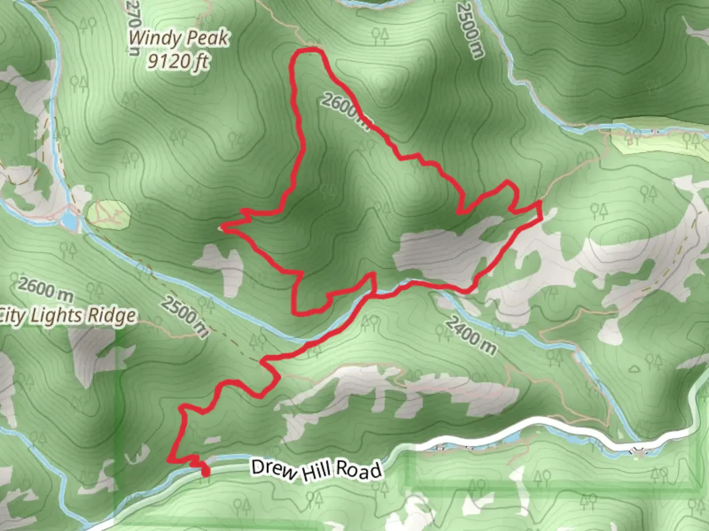 An image depicting the trail Burro Loop Trail and its surrounding area.