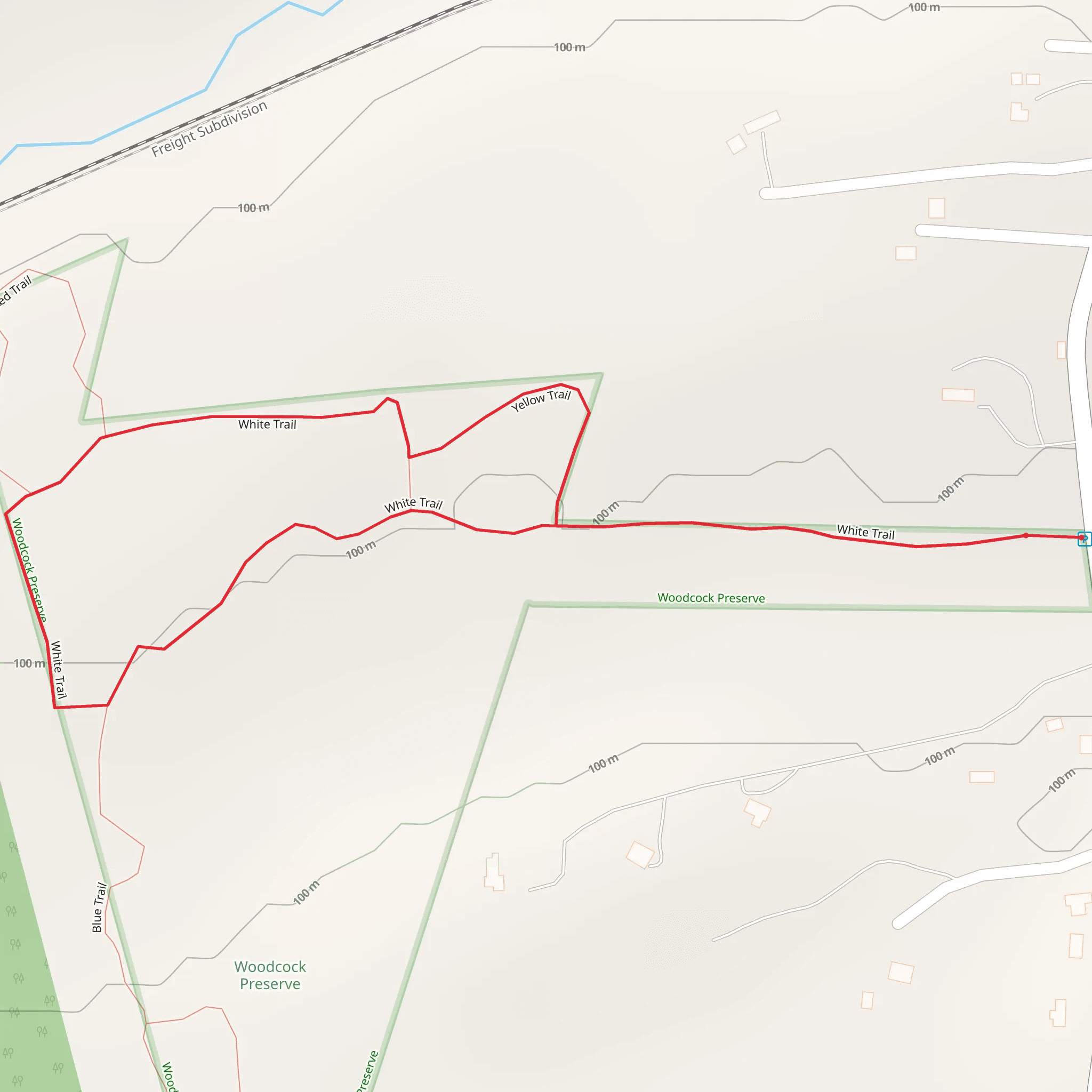 White and Yellow Loop Trail mobile static map