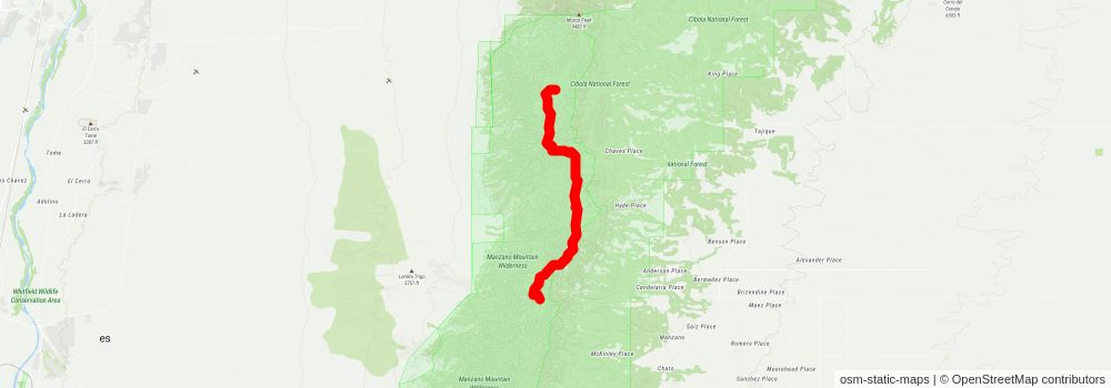 Southwestern Horseshoe Trail stage 153 Map