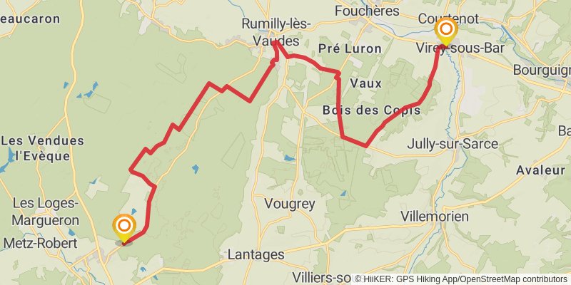 GR 2 - Sentier de la Seine stage 8 Map