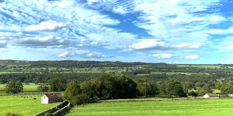 An image depicting the trail Redmire Force and the Templar's Chapel from West Witton and its surrounding area.