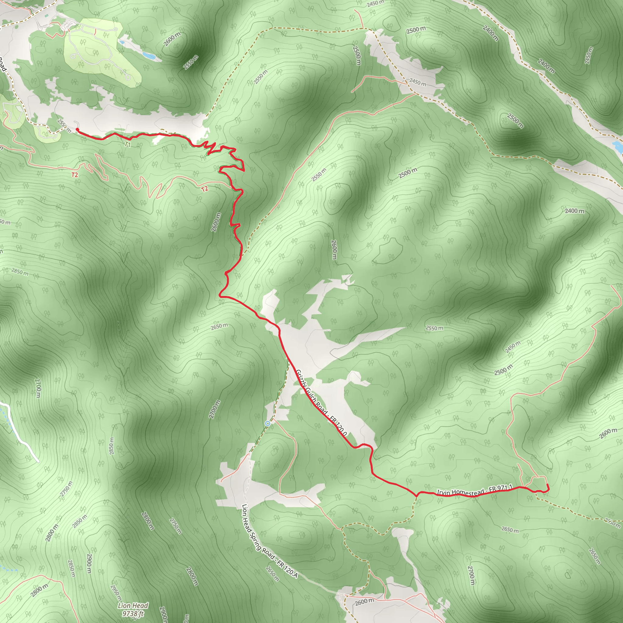 Moose Meadow Trail mobile static map